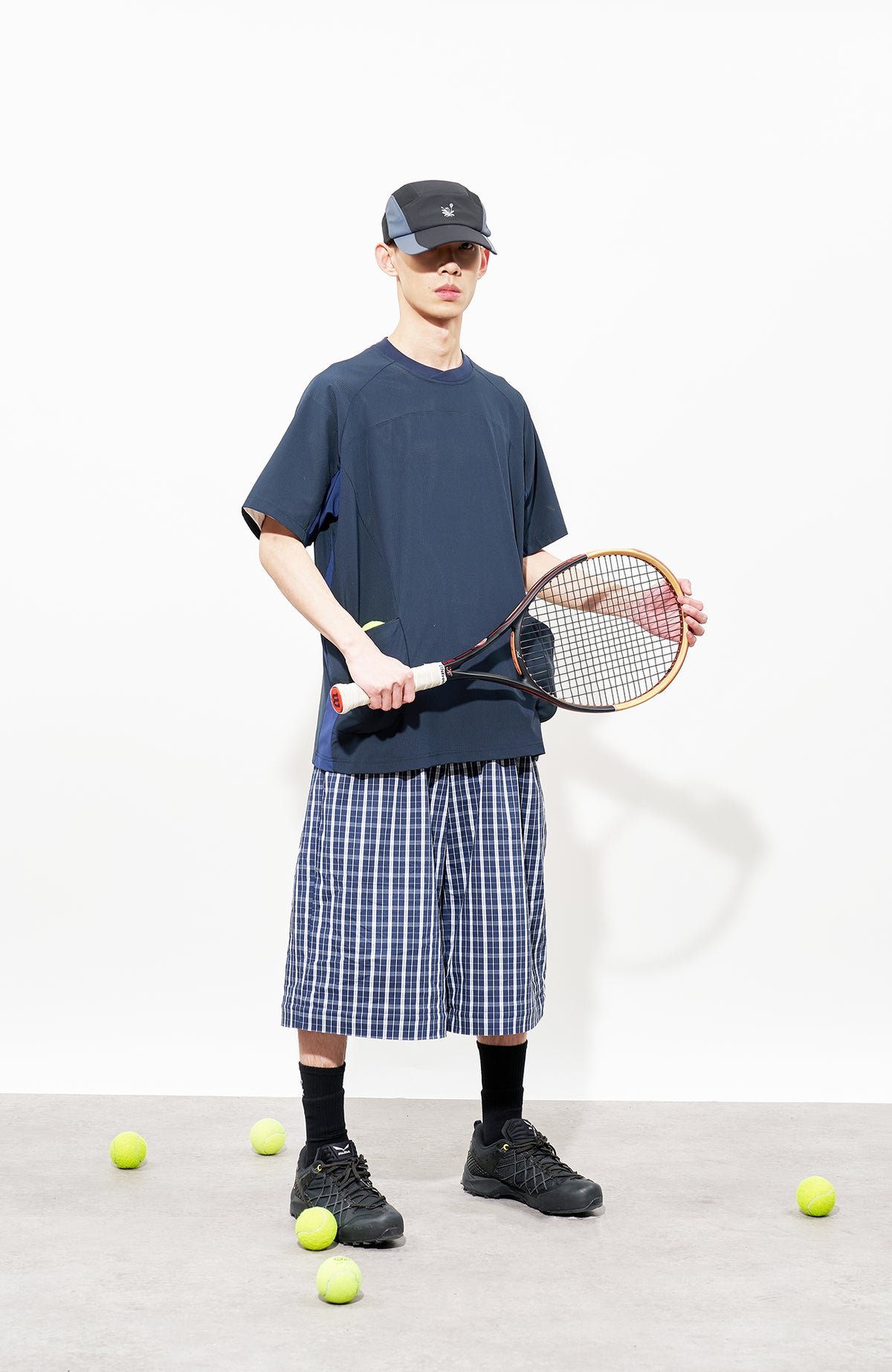 FMACM Detachable Plaid Straight-Leg Pants