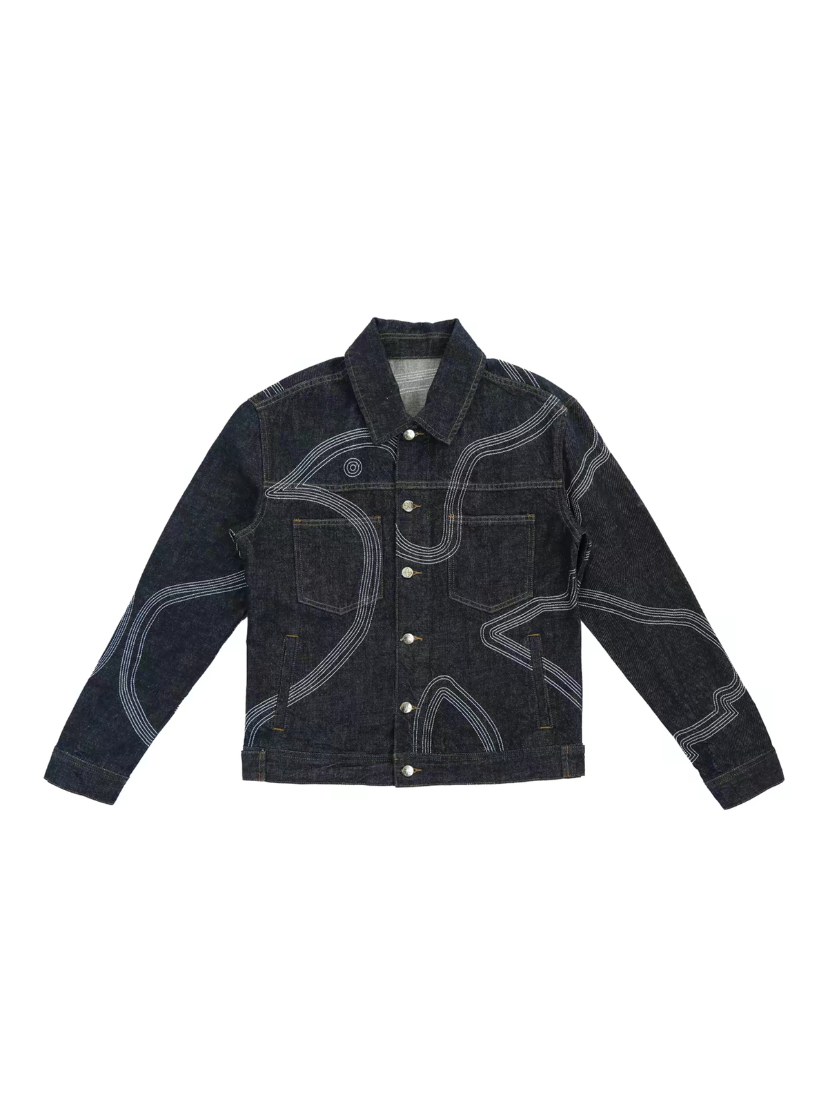 VINKID Raw Denim Paneled Lapel Jacket, premium urban and streetwear designers apparel on PROJECTISR.com, VINKID