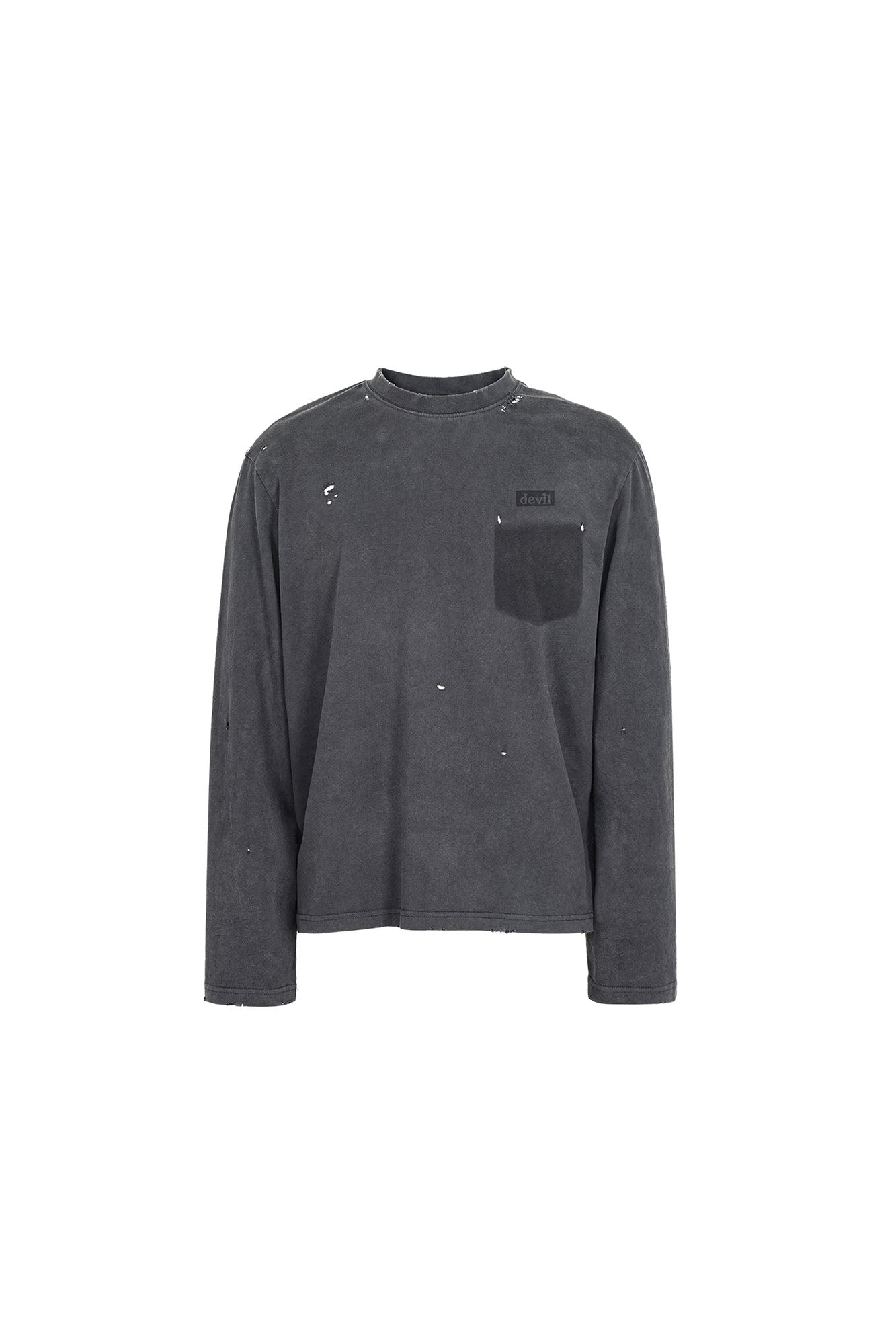 UNDERWATER Devil Distressed Long-Sleeve Tee