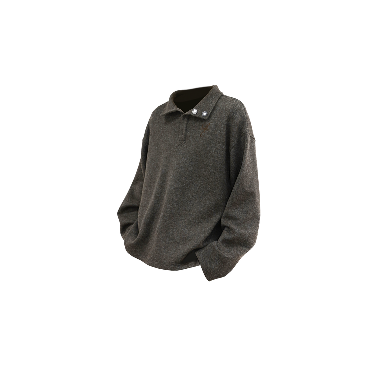RELABEL Embroidered Magnetic Turtleneck Wool Sweater