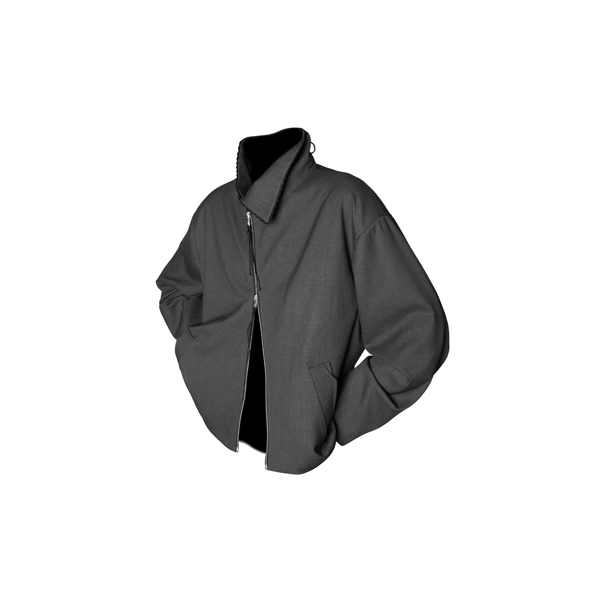 RELABEL Asymmetric Double Slider Zip Jacket