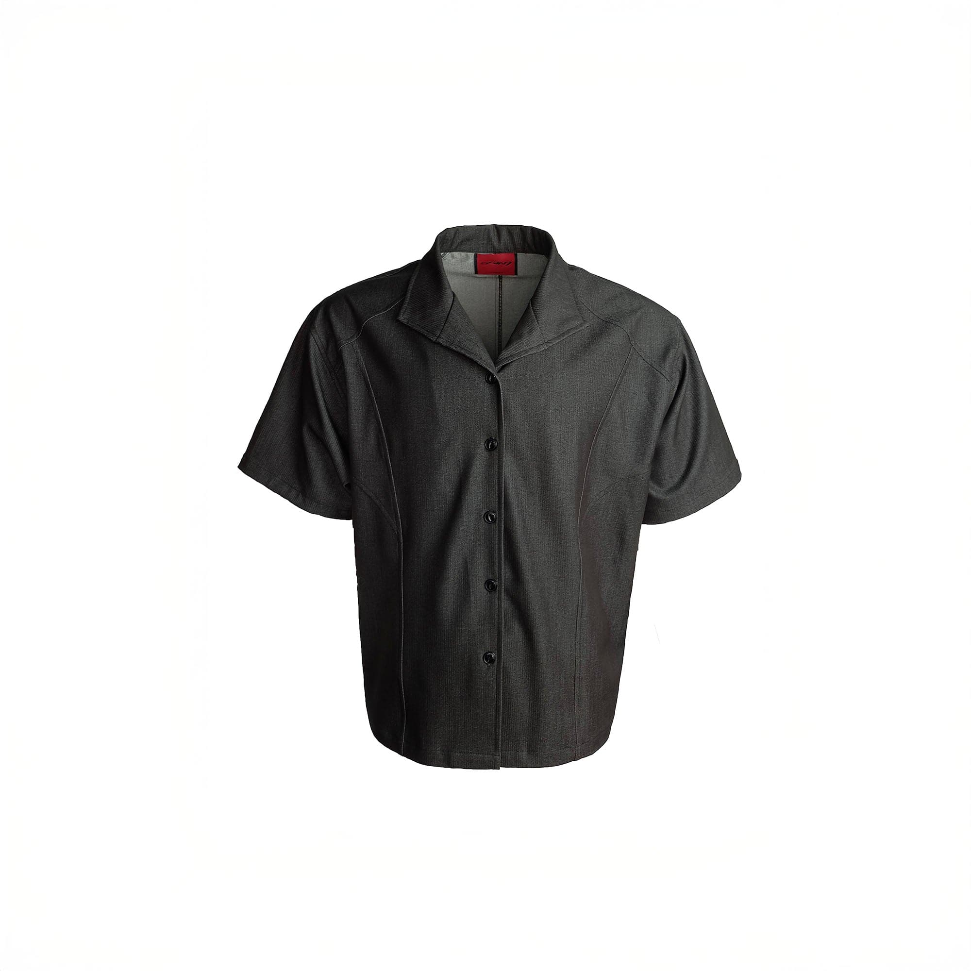 SSIN7 Satin Spliced V-Neck Half Shirt, premium urban and streetwear designers apparel on PROJECTISR.com, SSIN7