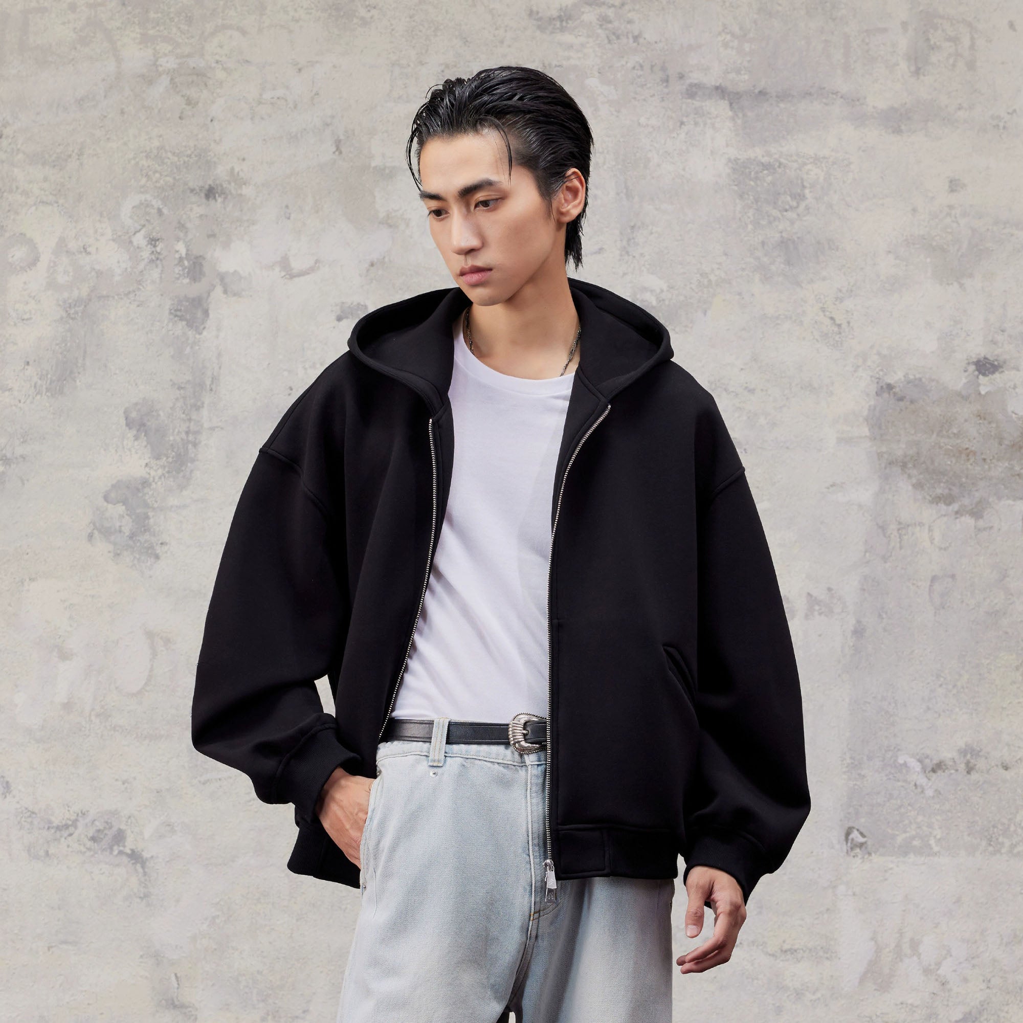 alvng ar ants ジャケット　S ALVNG AR ANTS Structured Curved Sleeve Pointed Hood Jacket