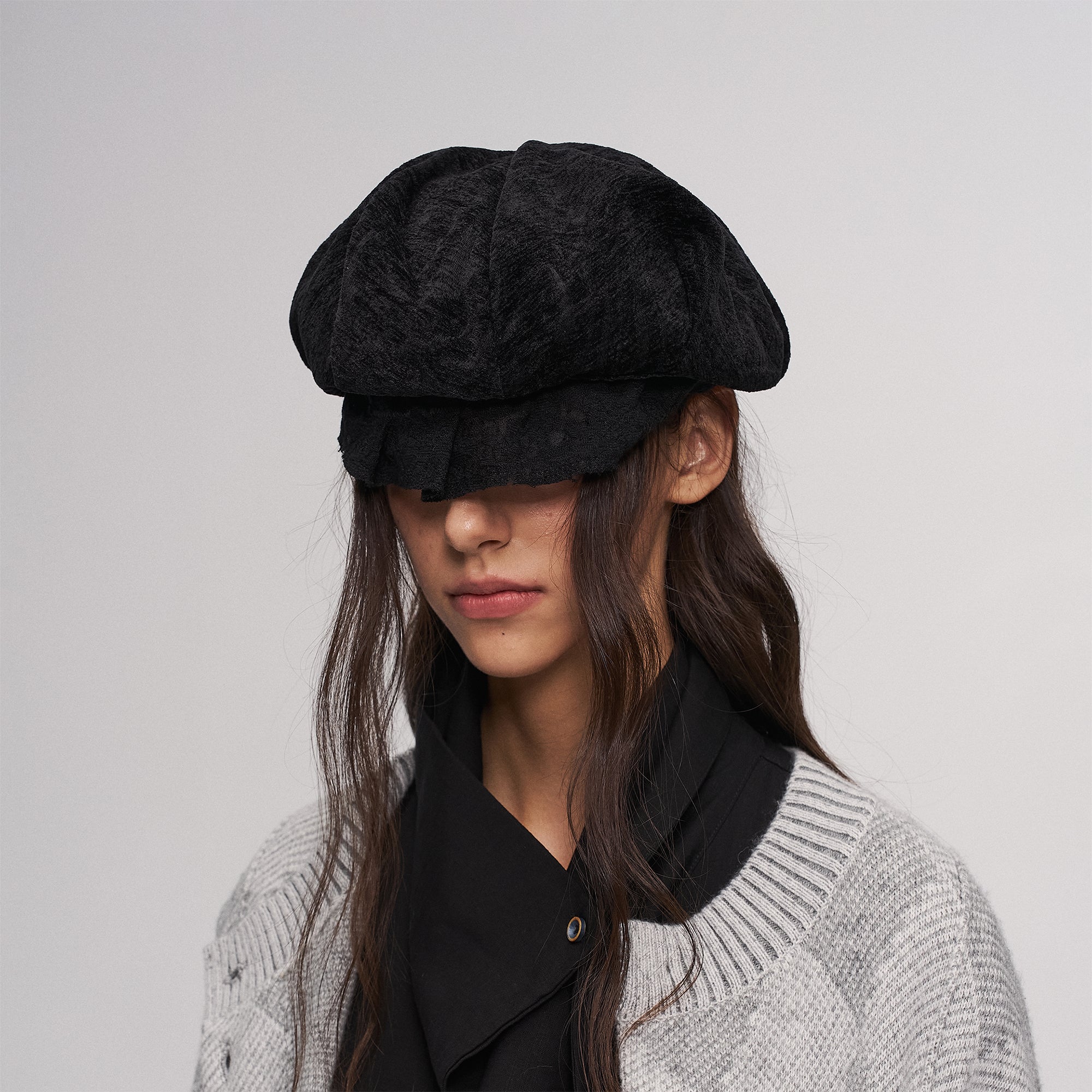 ILNya Nieternite Nifutur Lace-Jacquard Newsboy Cap