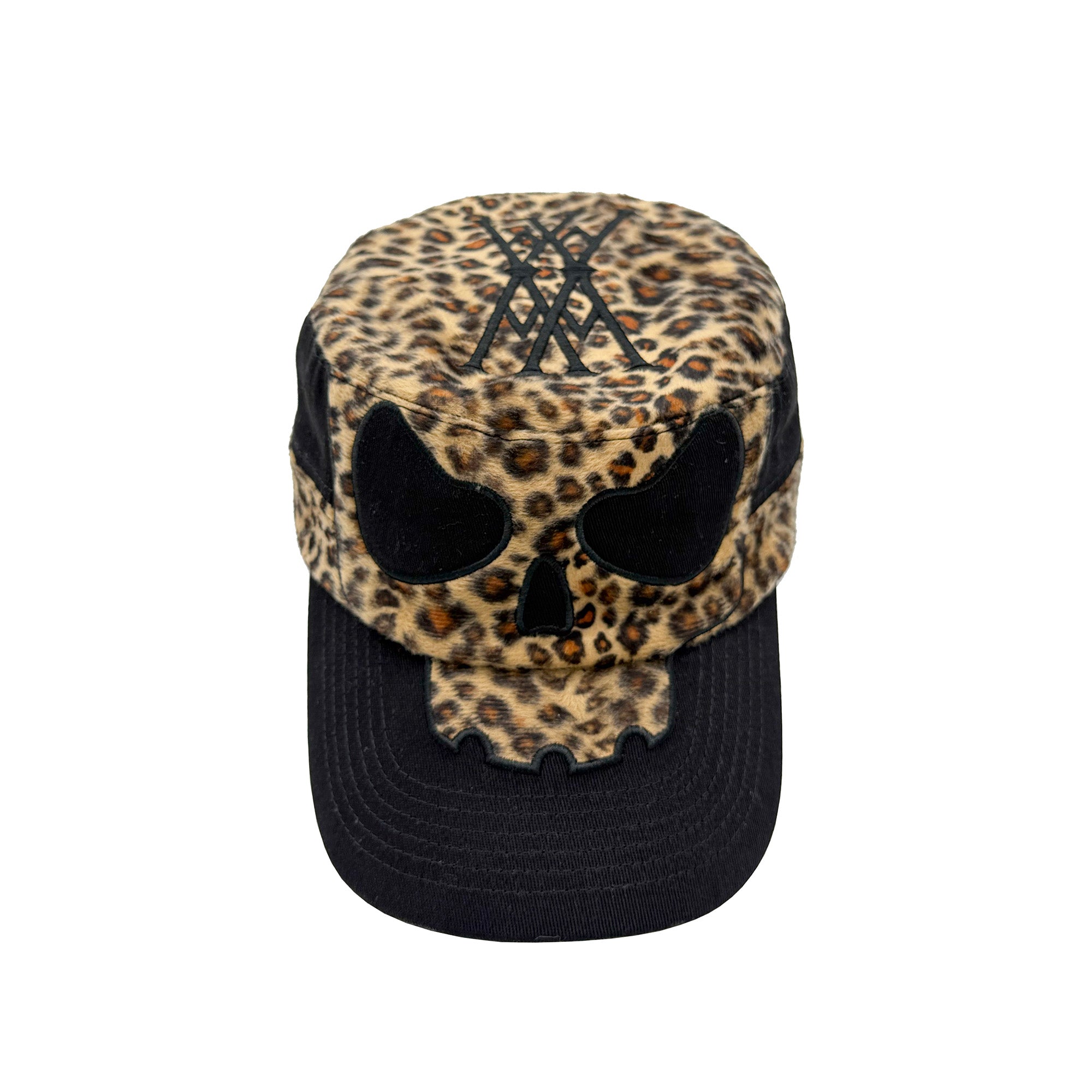 PCCVISION Leopard Skull Patchwork Field Cap