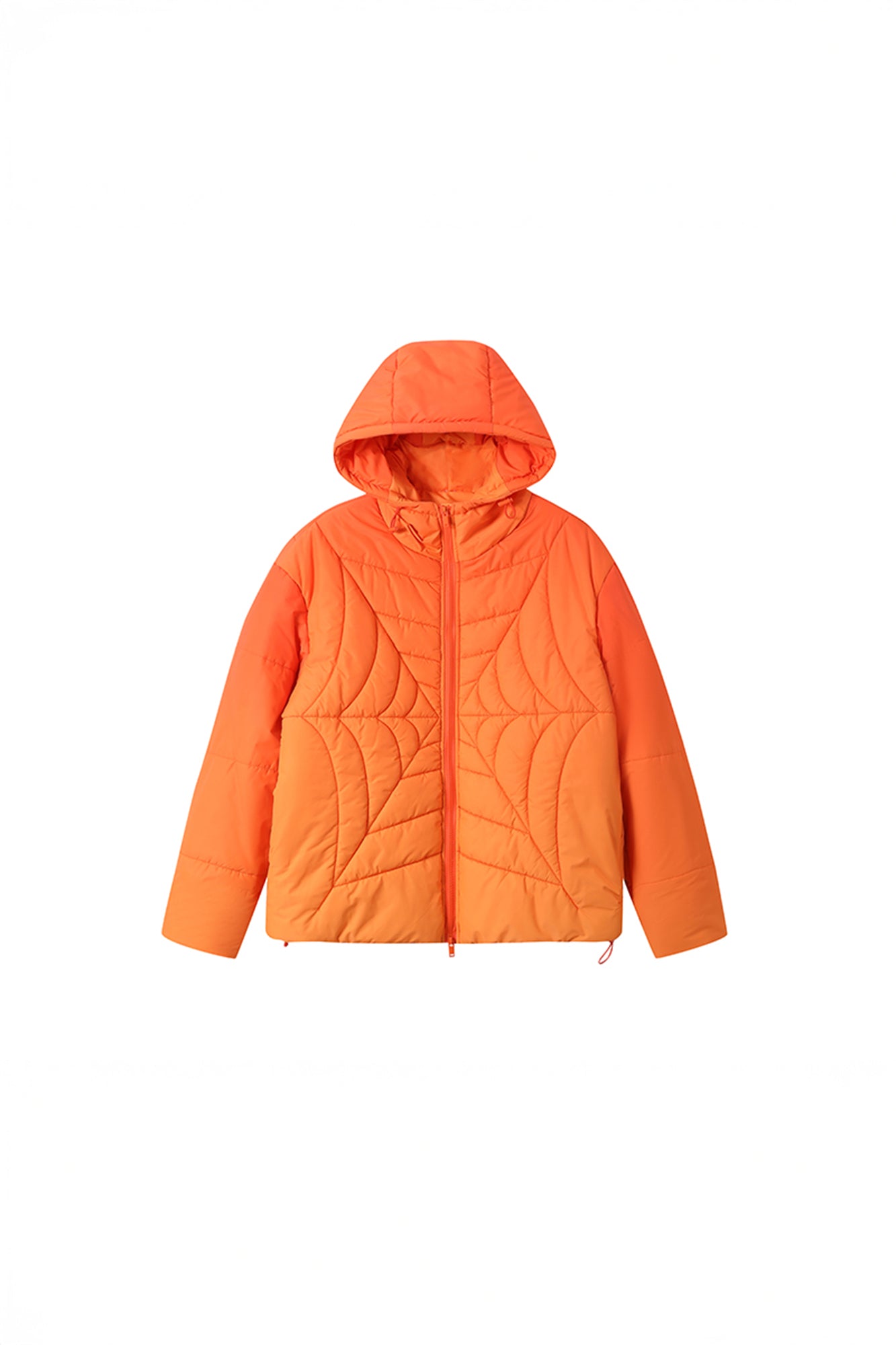 DONSMOKE Spider Web Quilt Hooded Puffer Jacket