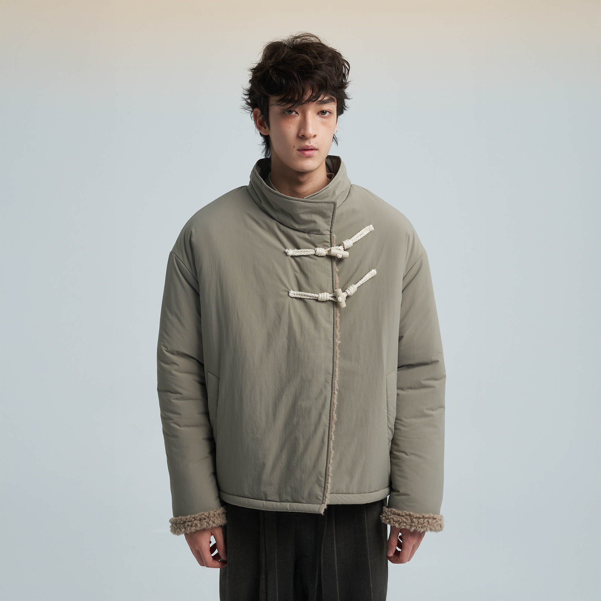SAME FLOW Reversible Fleece-Lined Puffer