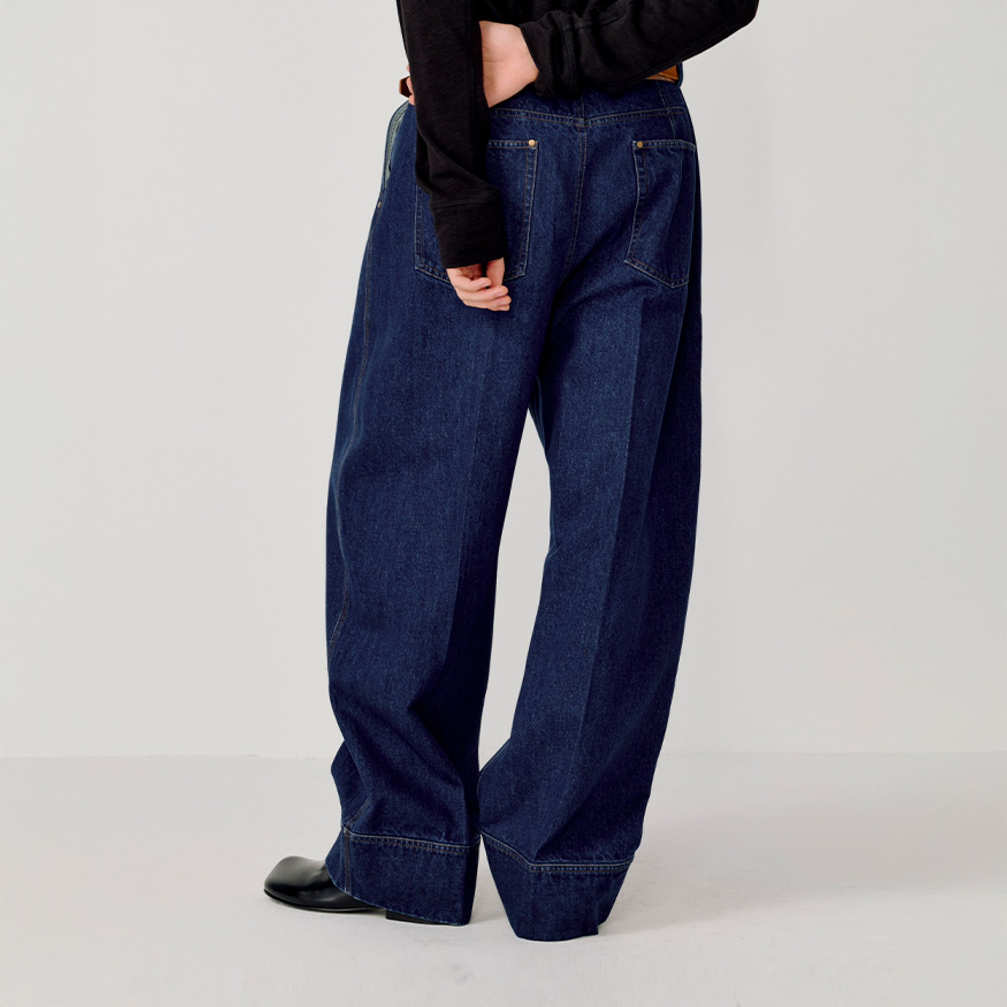 OPICLOTH Washed Straight-Leg Denim Trousers, premium urban and streetwear designers apparel on PROJECTISR.com, OPICLOTH