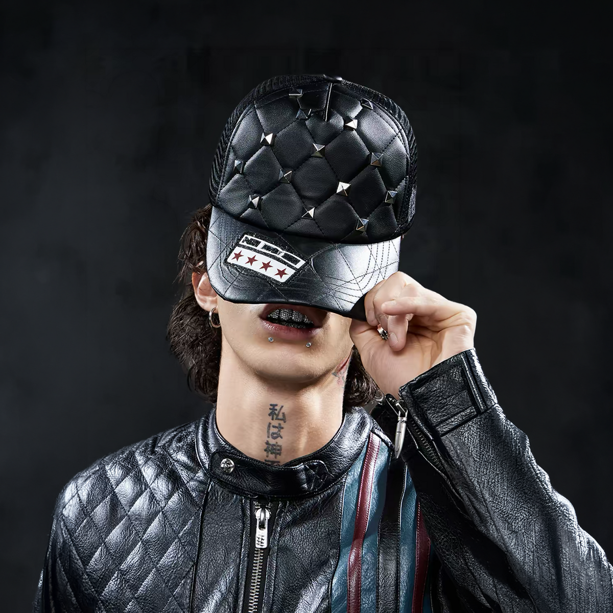 DND4DES Studded Quilted Trucker Cap