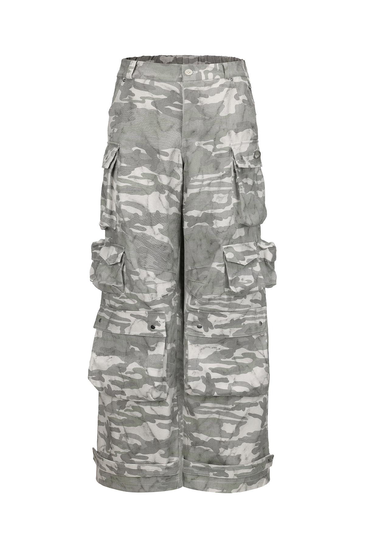 ARDENCODE Camo Multi-Pocket Wide-Leg Cargo Pants, premium urban and streetwear designers apparel on PROJECTISR.com, ARDENCODE