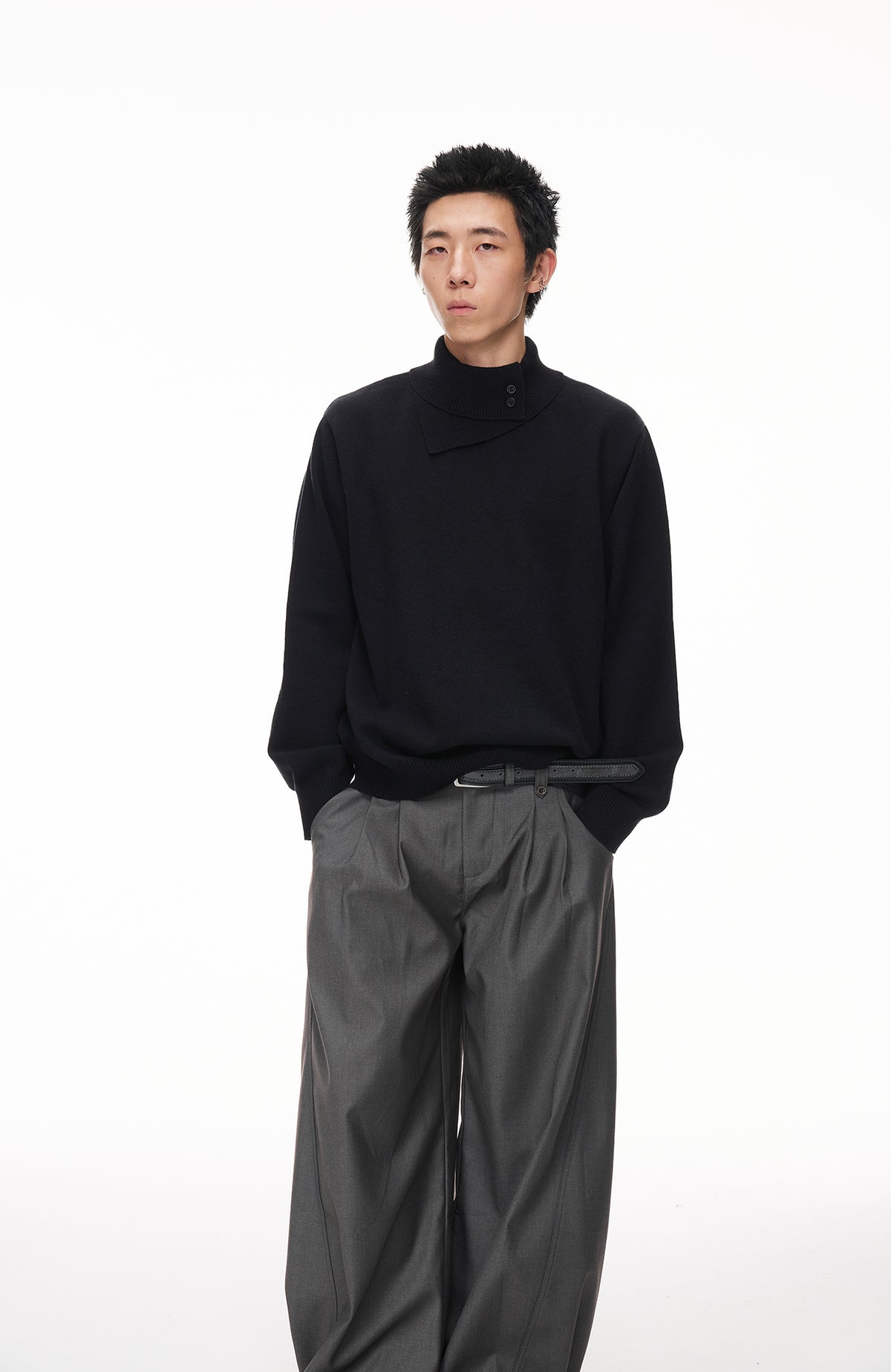 BOTANICA Wool-Blend Slim Turtleneck Sweater