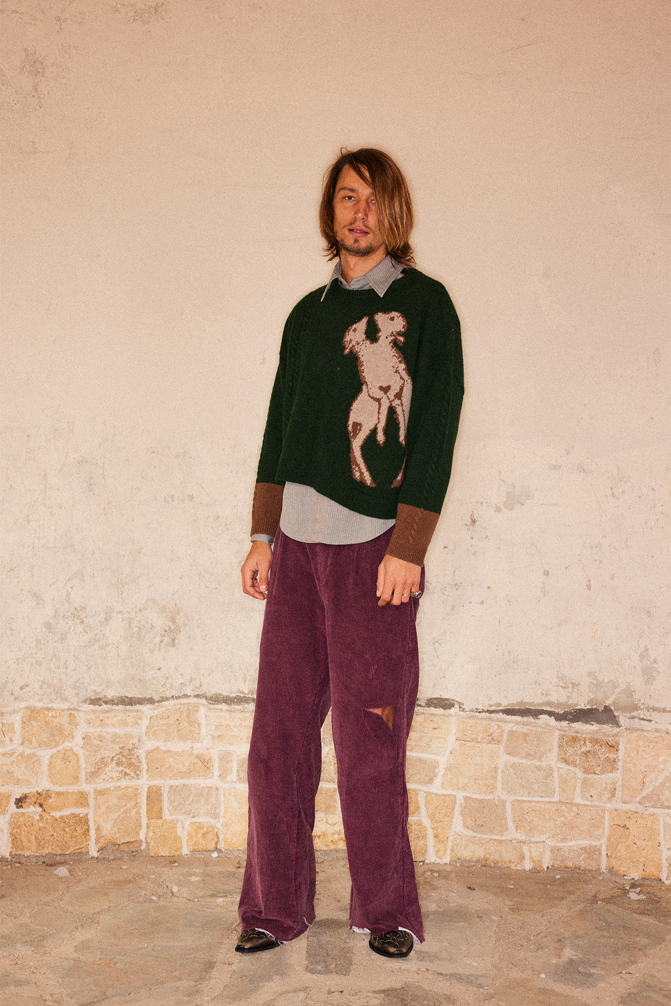 RICHILL Sheep Graphic Wool Crewneck Sweater, premium urban and streetwear designers apparel on PROJECTISR.com, RICHILL