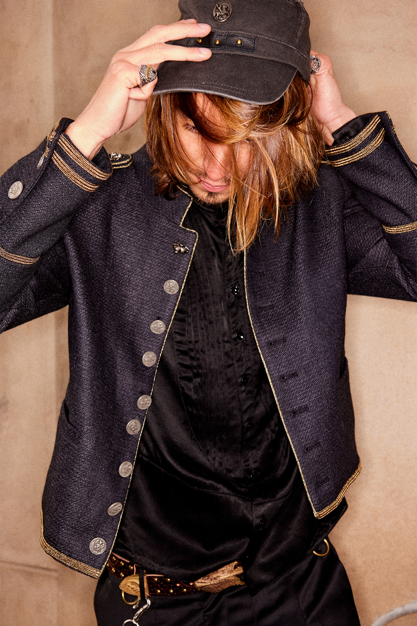 RICHILL Studded Coin Patch Military Cap, premium urban and streetwear designers apparel on PROJECTISR.com, RICHILL