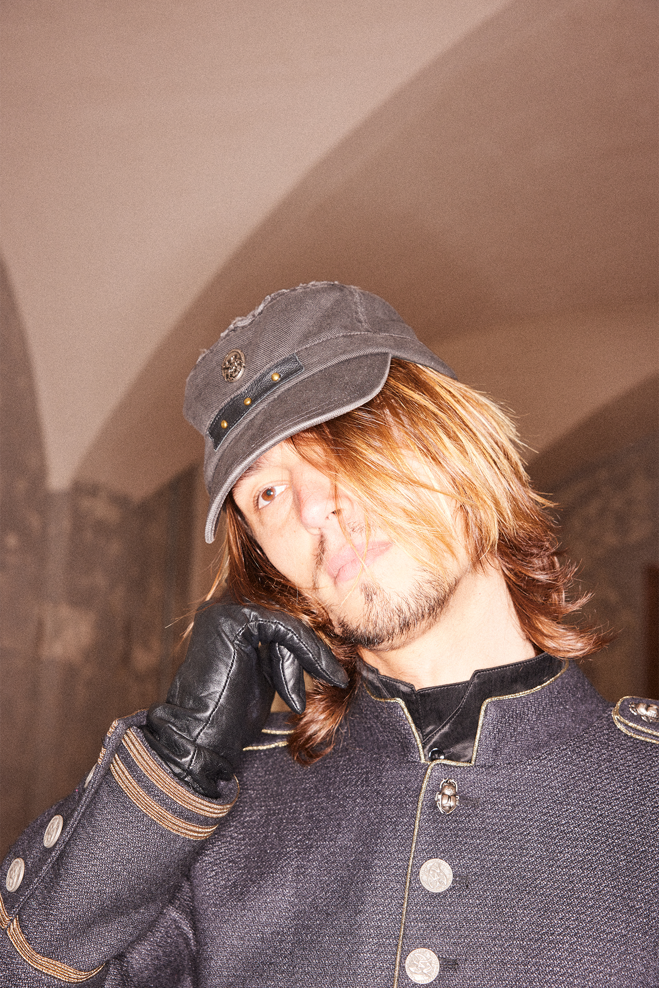 RICHILL Studded Coin Patch Military Cap, premium urban and streetwear designers apparel on PROJECTISR.com, RICHILL