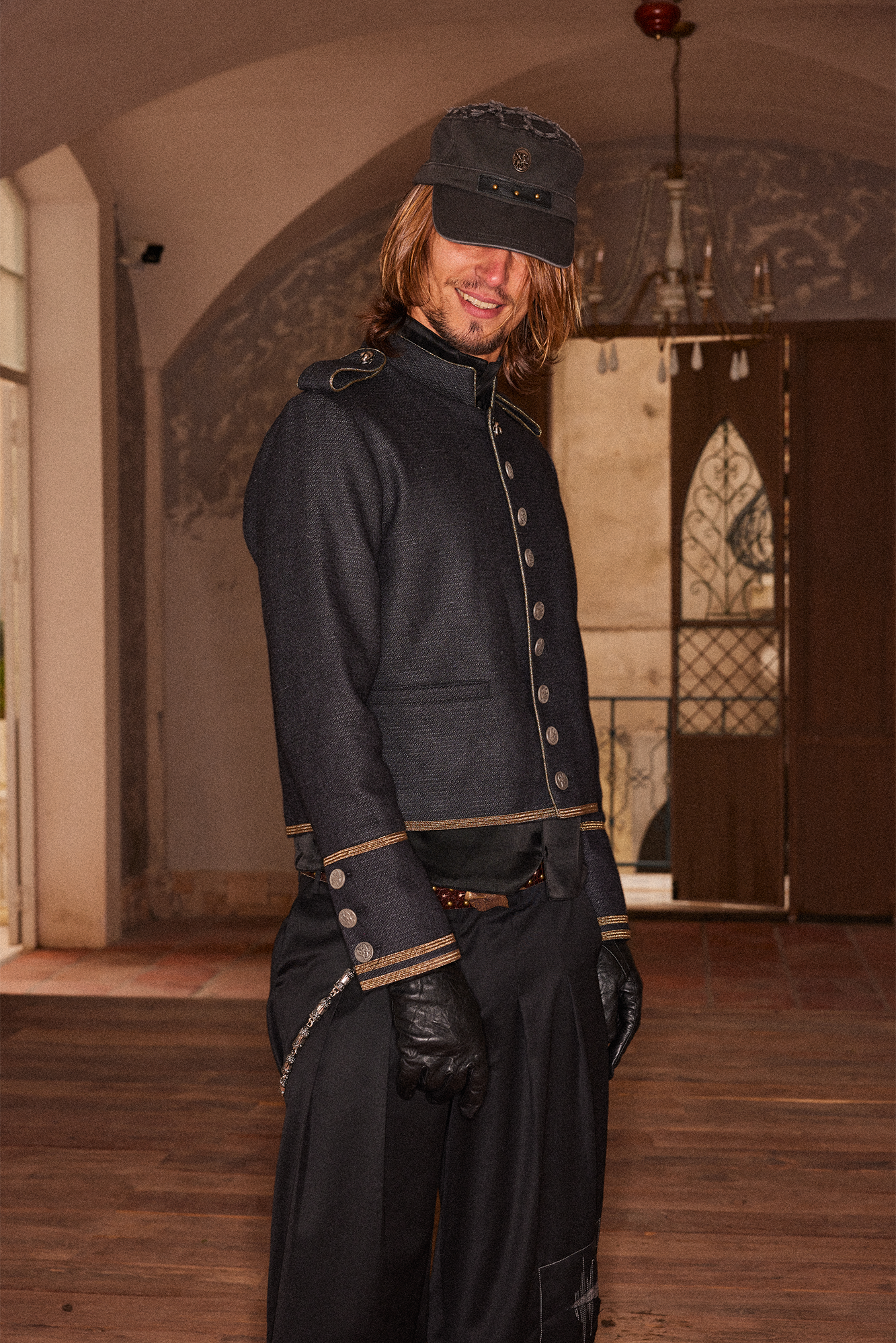 RICHILL Studded Coin Patch Military Cap, premium urban and streetwear designers apparel on PROJECTISR.com, RICHILL