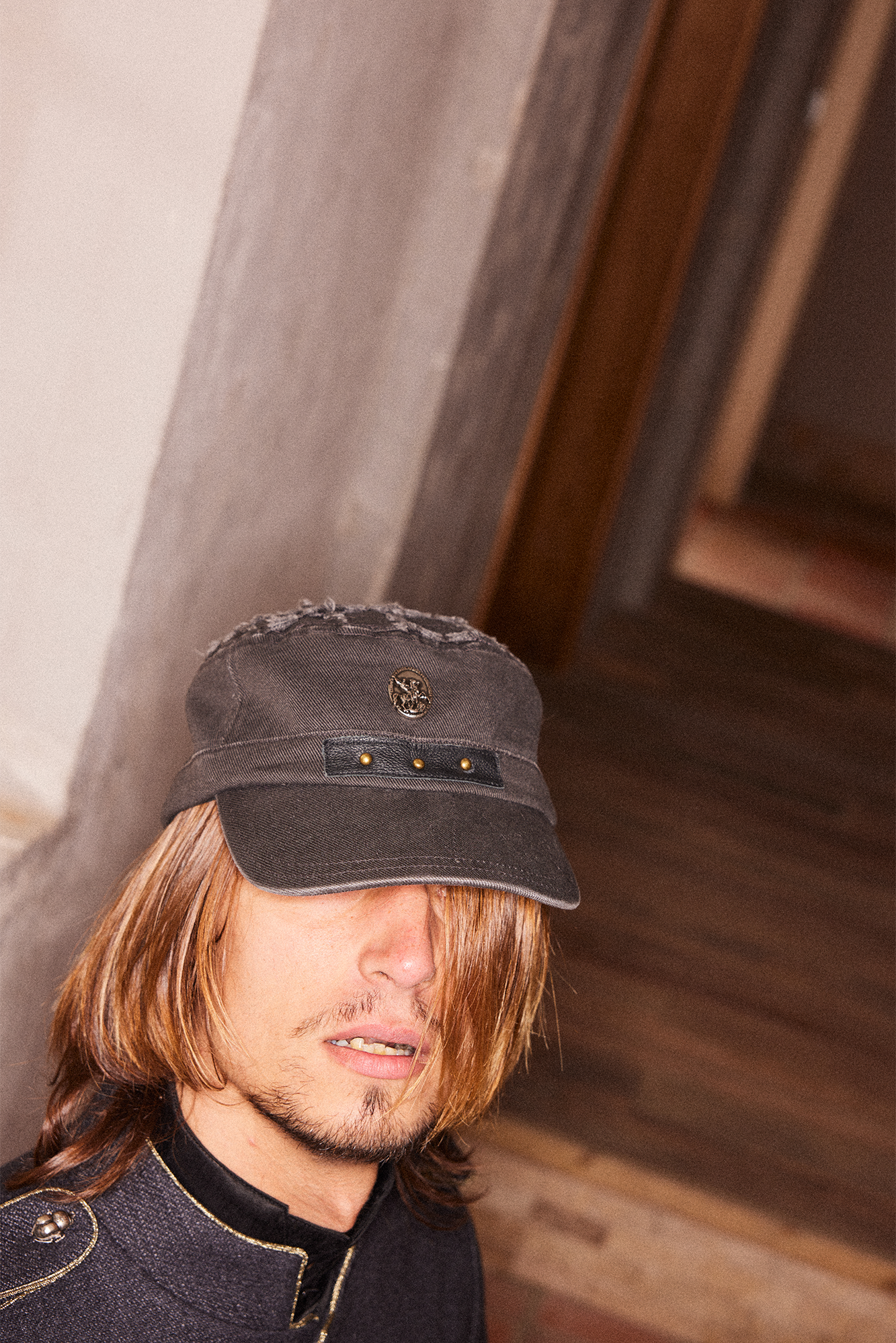 RICHILL Studded Coin Patch Military Cap, premium urban and streetwear designers apparel on PROJECTISR.com, RICHILL