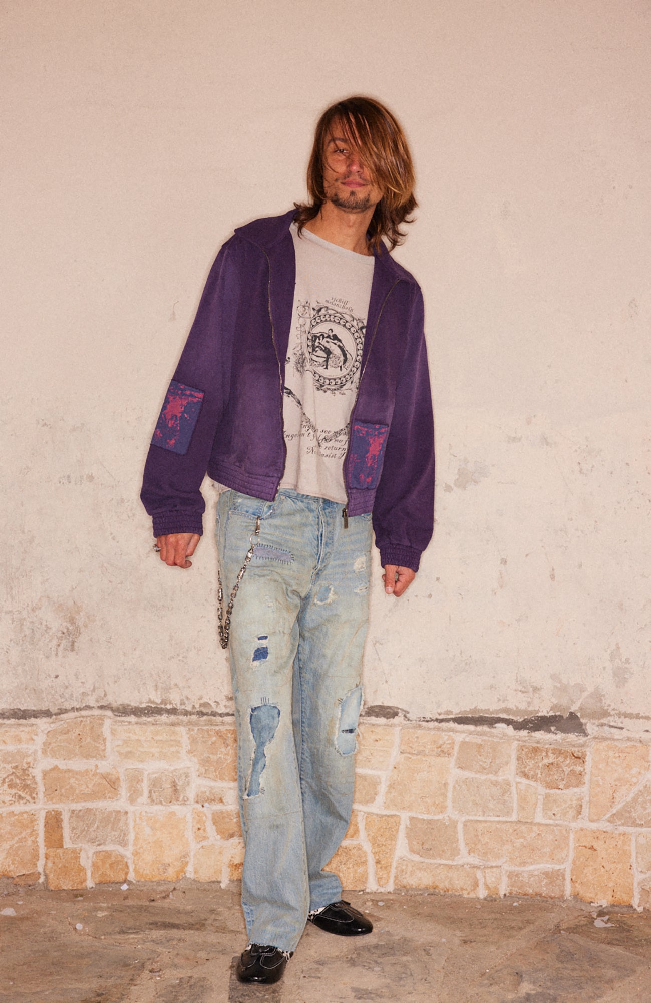 RICHILL Distressed Paneled Washed Straight-Leg Jeans, premium urban and streetwear designers apparel on PROJECTISR.com, RICHILL