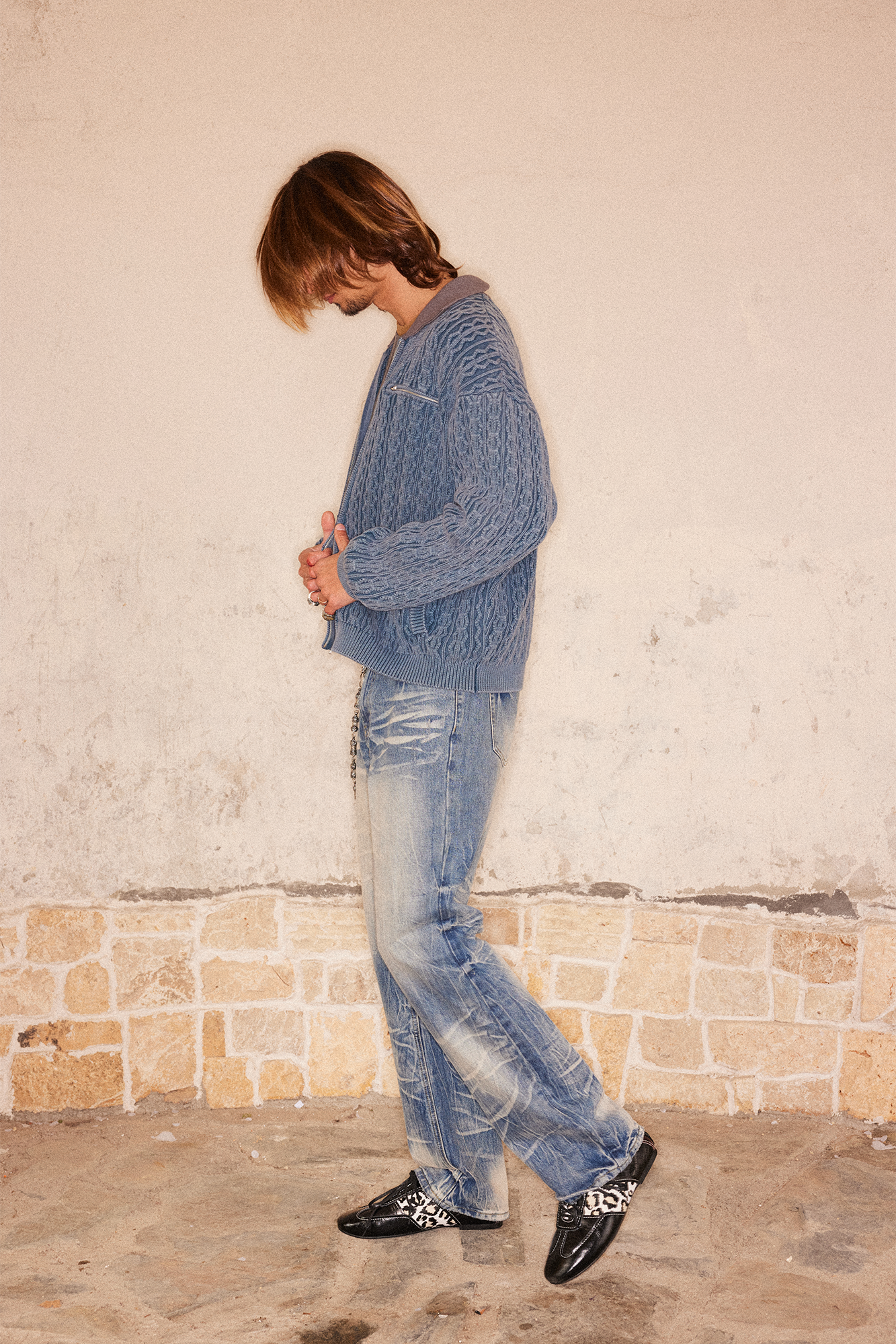 RICHILL Wash-Whisker Distressed Straight-Leg Jeans, premium urban and streetwear designers apparel on PROJECTISR.com, RICHILL