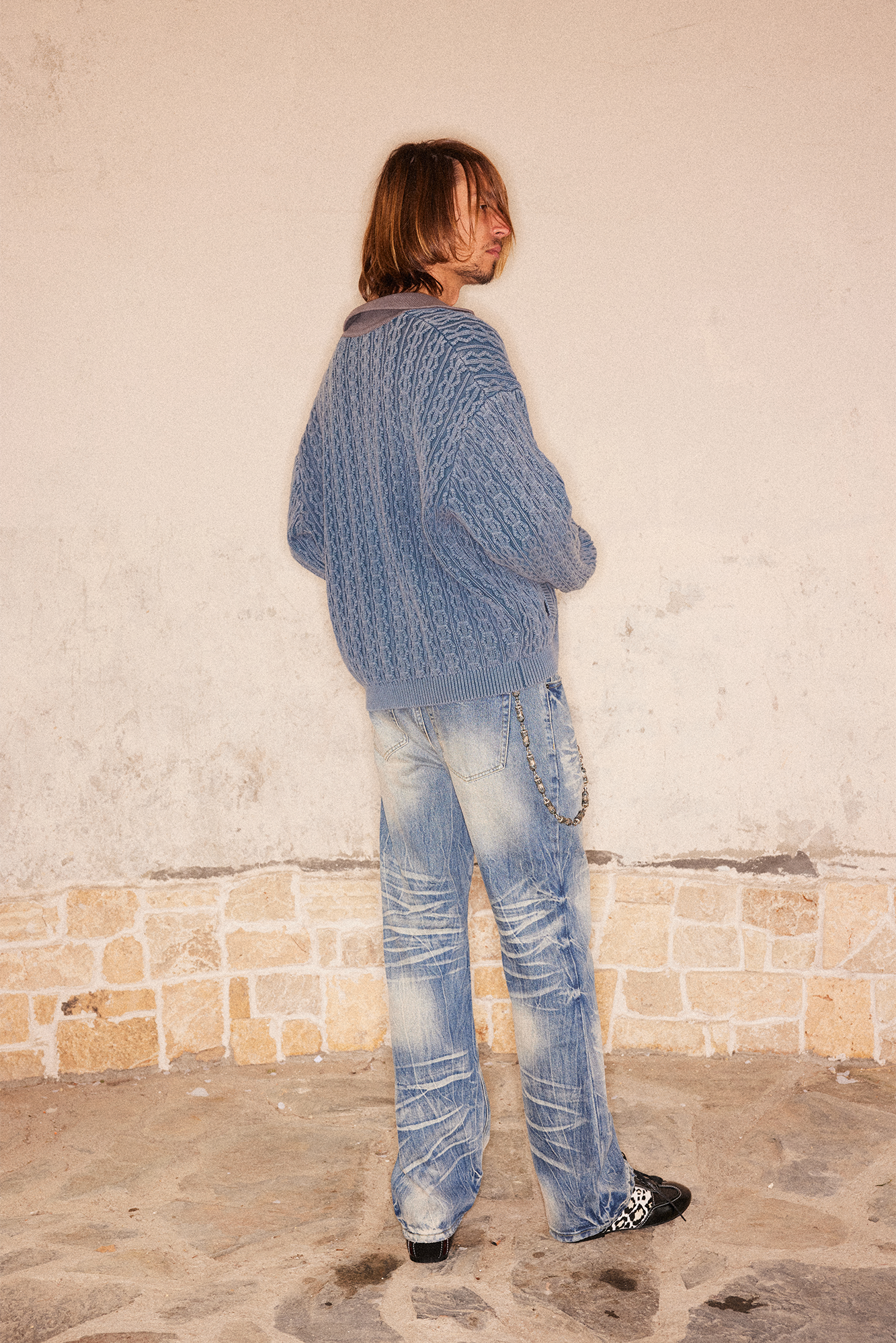 RICHILL Wash-Whisker Distressed Straight-Leg Jeans, premium urban and streetwear designers apparel on PROJECTISR.com, RICHILL