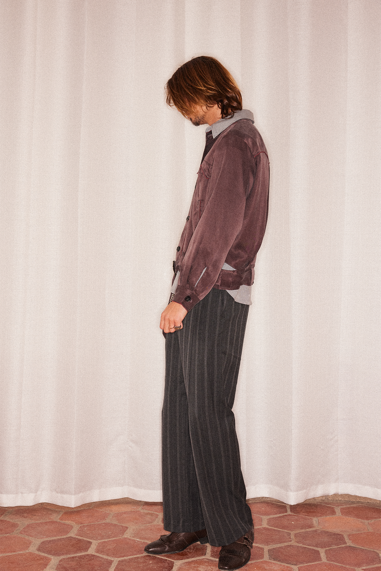 RICHILL Contrast Piped Stand-Collar Jacket, premium urban and streetwear designers apparel on PROJECTISR.com, RICHILL