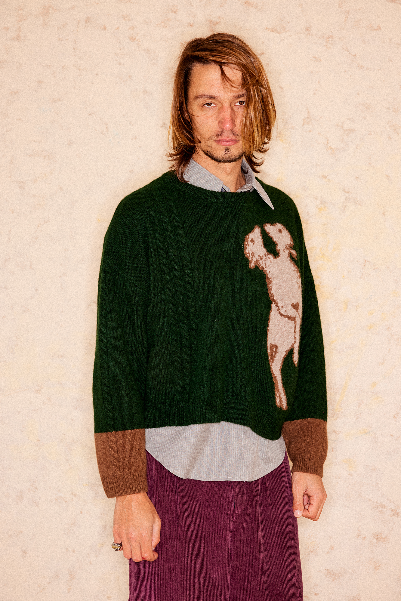 RICHILL Sheep Graphic Wool Crewneck Sweater, premium urban and streetwear designers apparel on PROJECTISR.com, RICHILL