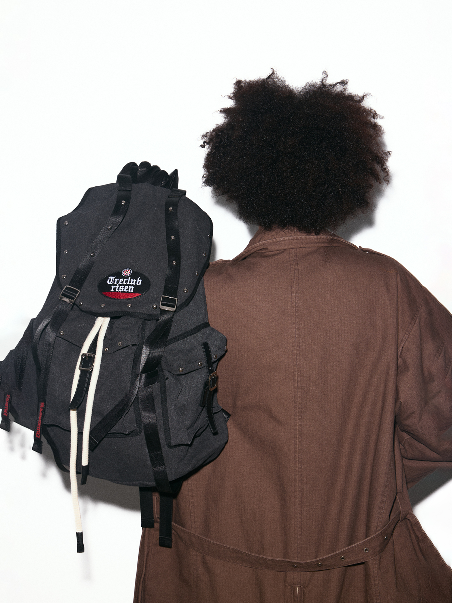 TRECLUB Studded Utility Cargo Backpack