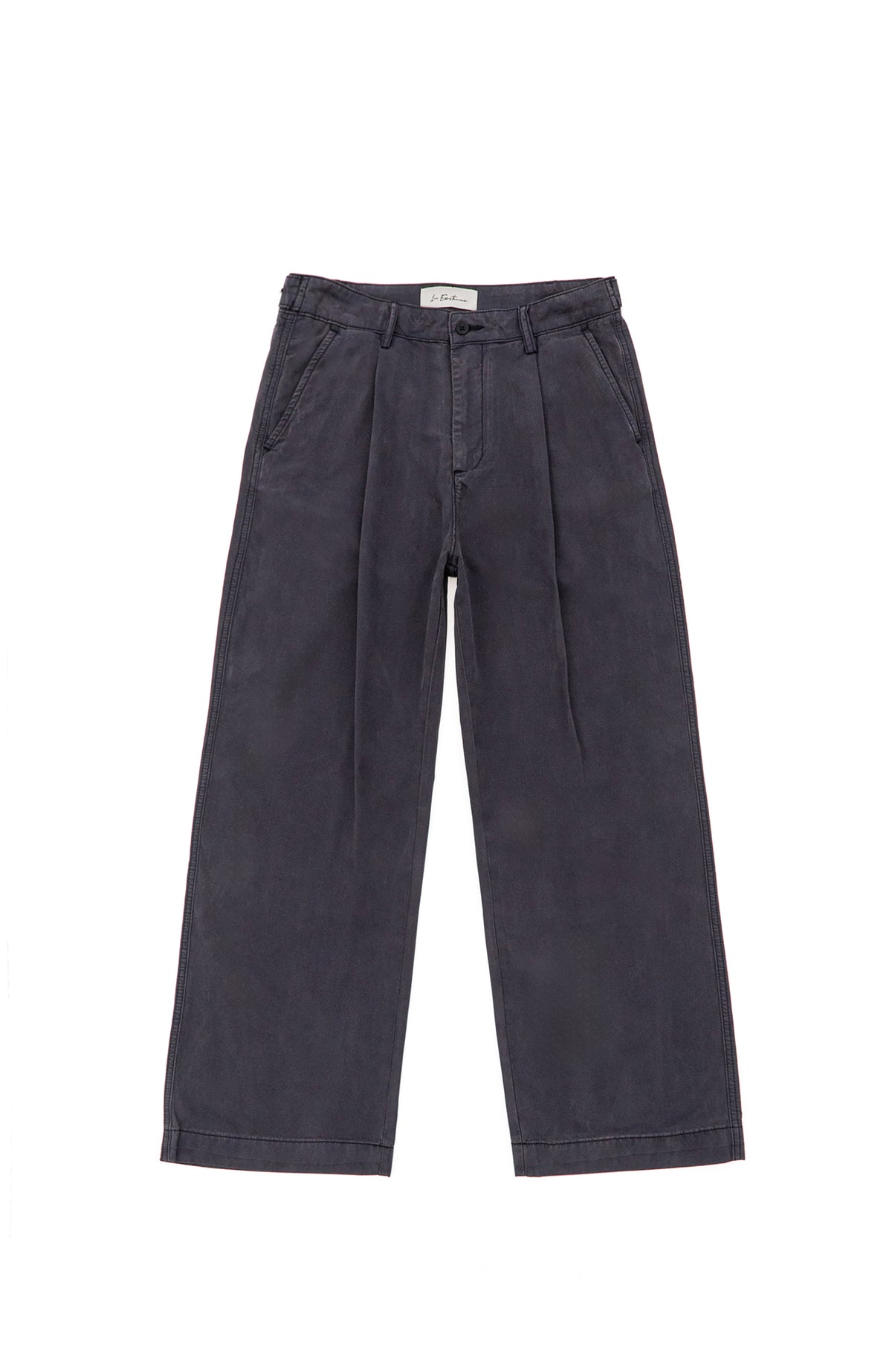 IN EXISTENCE Washed Mole-Skin Double-Pleat Trousers