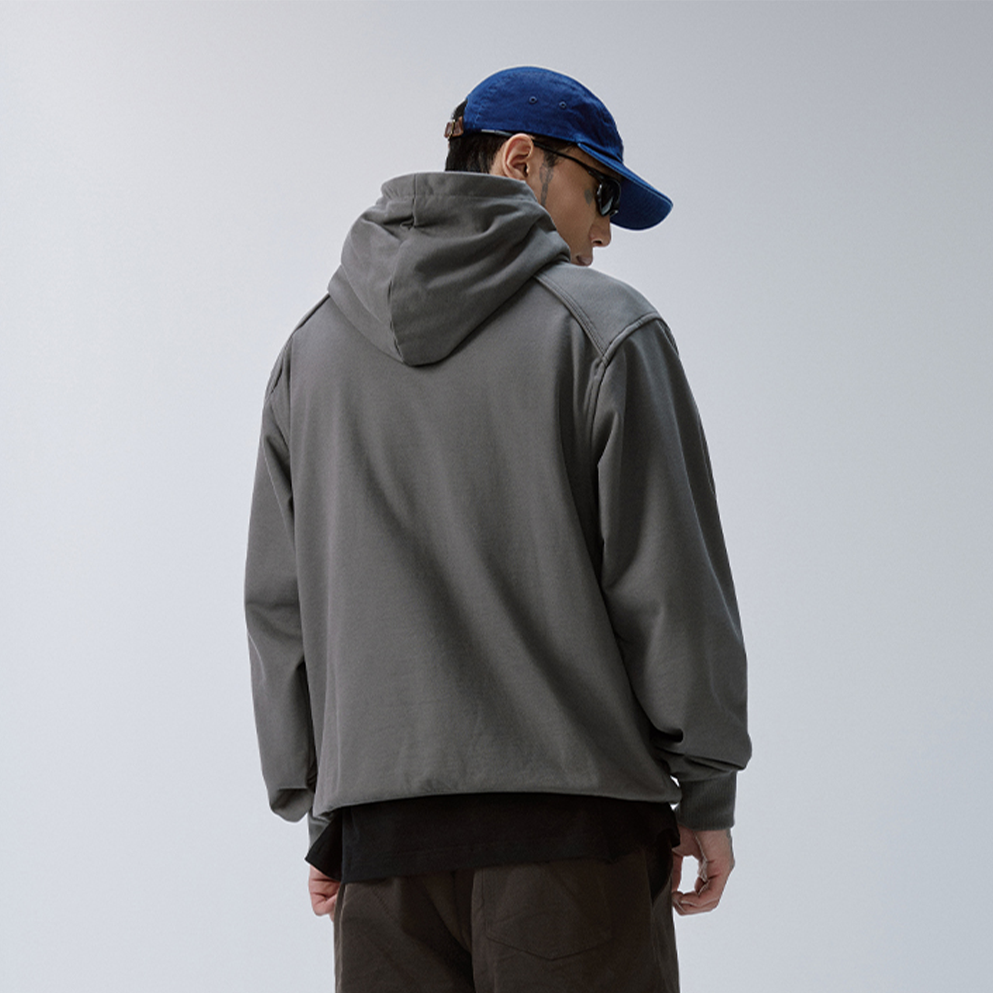 ProjectR パーカー F2CE Essential Metal Badge Snap Hoodie