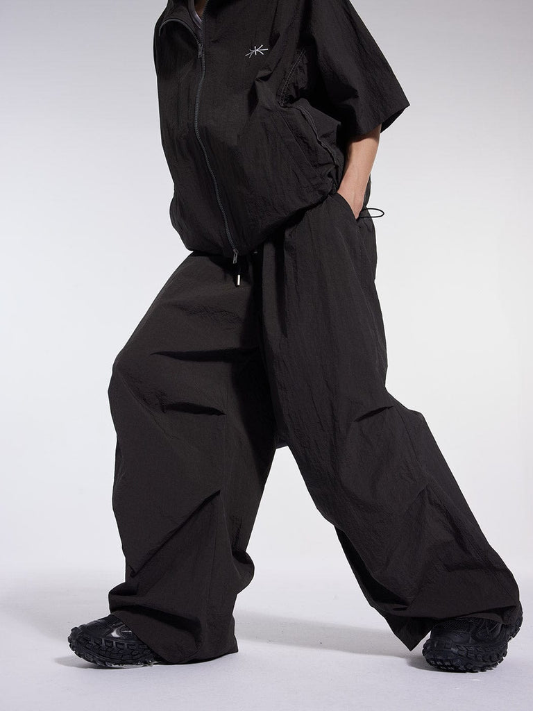 WHISTLEHUNTER Wrinkled Texture Drape Pants, premium urban and streetwear designers apparel on PROJECTISR.com, WHISTLEHUNTER