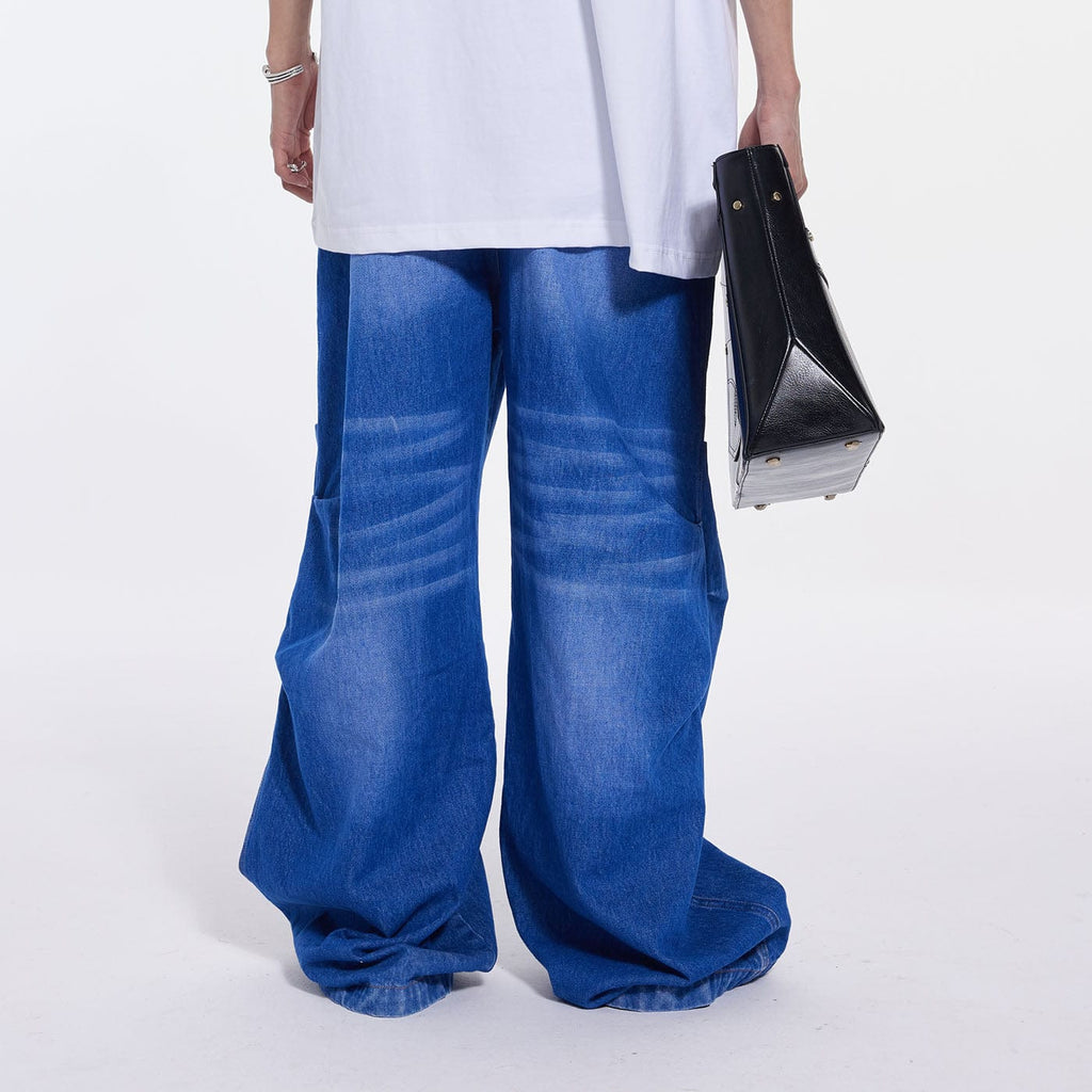 WHISTLEHUNTER Triple Washed Drape Jeans Blue, premium urban and streetwear designers apparel on PROJECTISR.com, WHISTLEHUNTER