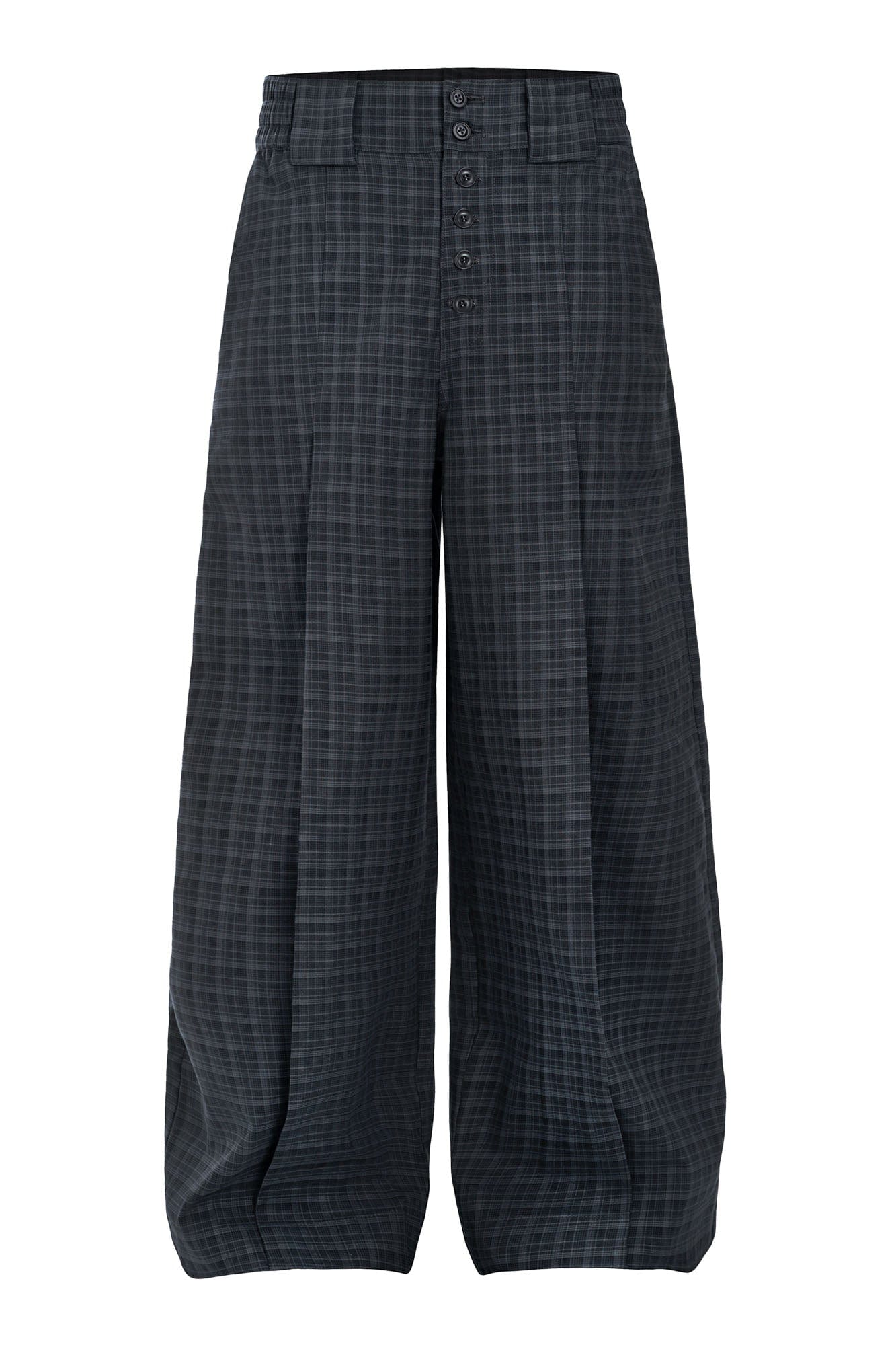 ESAIAS Retro Plaid Pleated Wide-Leg Pants, premium urban and streetwear designers apparel on PROJECTISR.com, ESAIAS