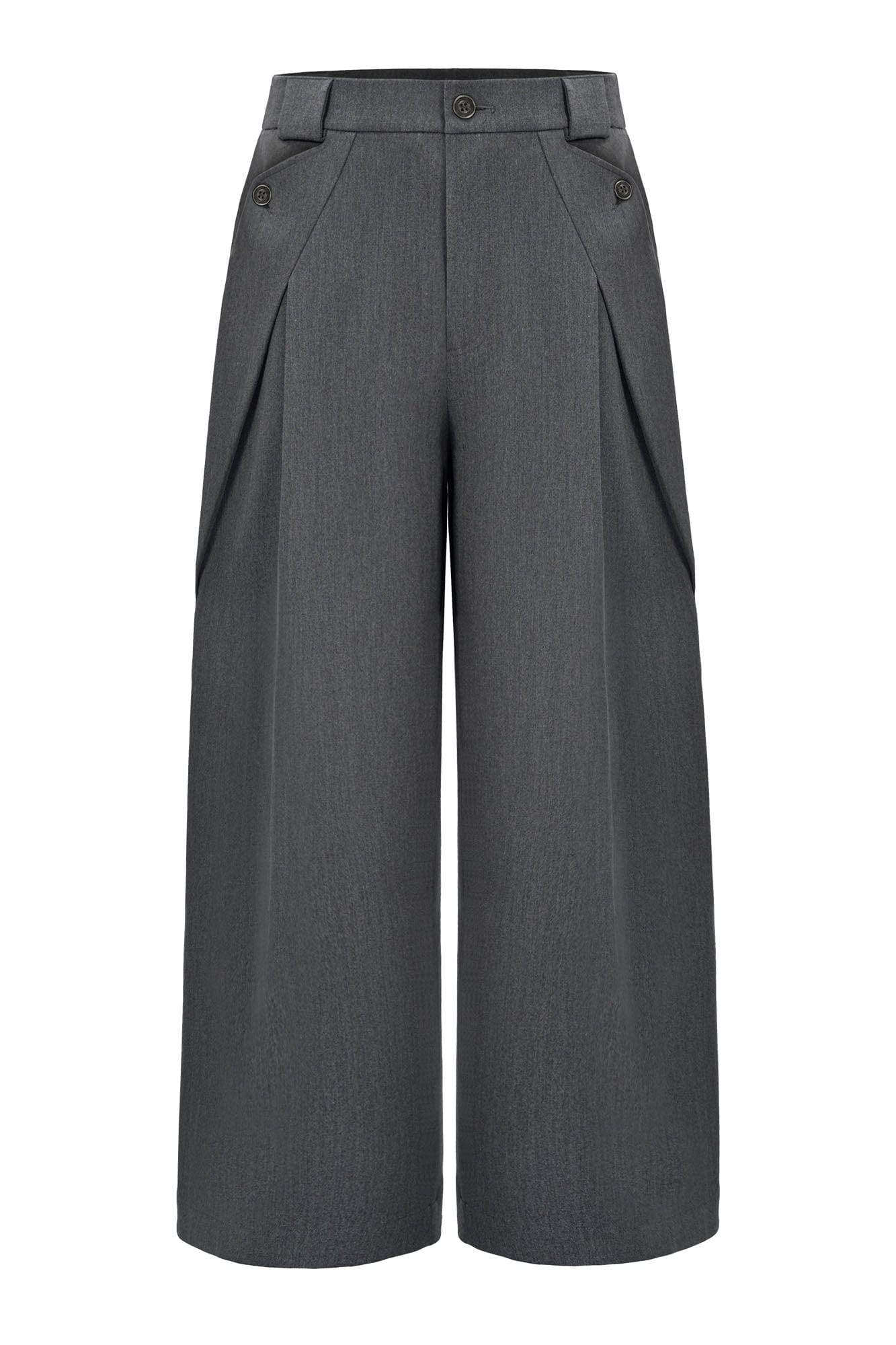 ESAIAS Triangle-Pleat Wide-Leg Trousers, premium urban and streetwear designers apparel on PROJECTISR.com, ESAIAS