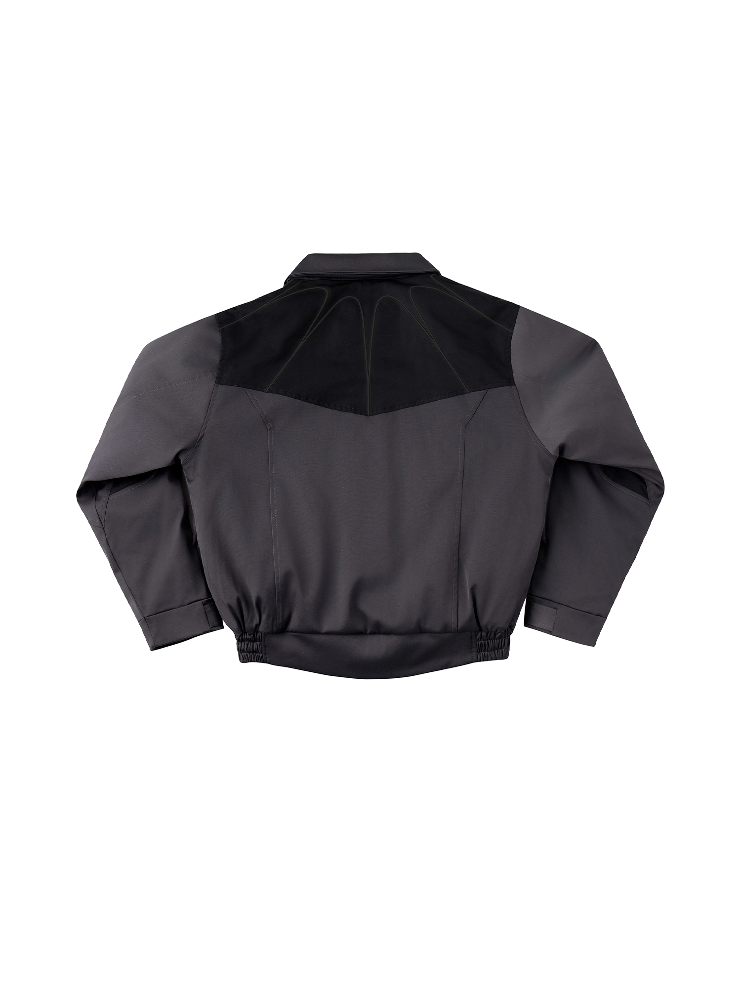 ESAIAS Satin Contrast Panel Puffer Jacket
