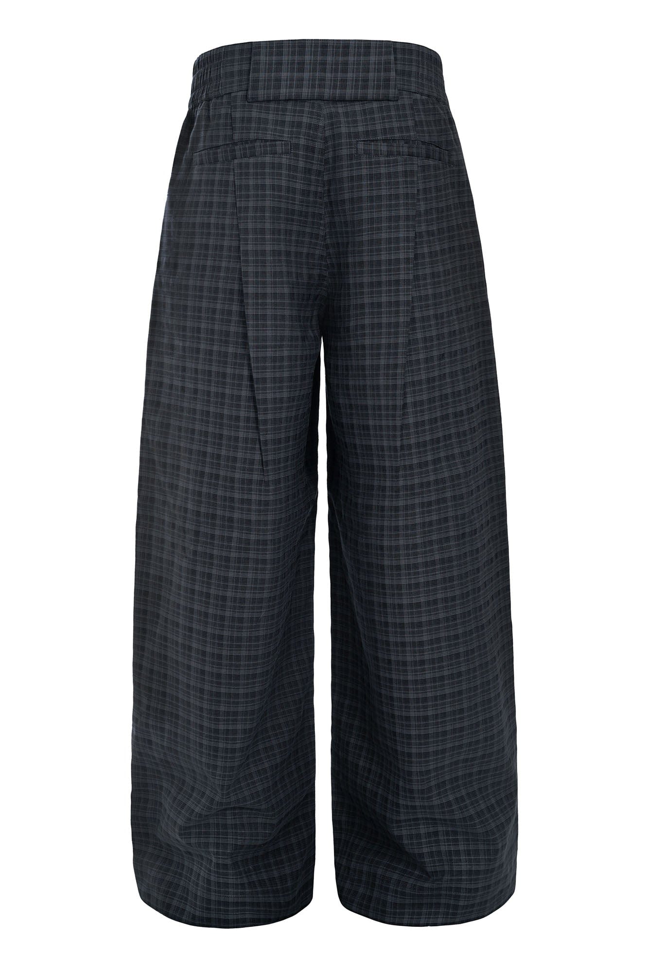 ESAIAS Retro Plaid Pleated Wide-Leg Pants, premium urban and streetwear designers apparel on PROJECTISR.com, ESAIAS