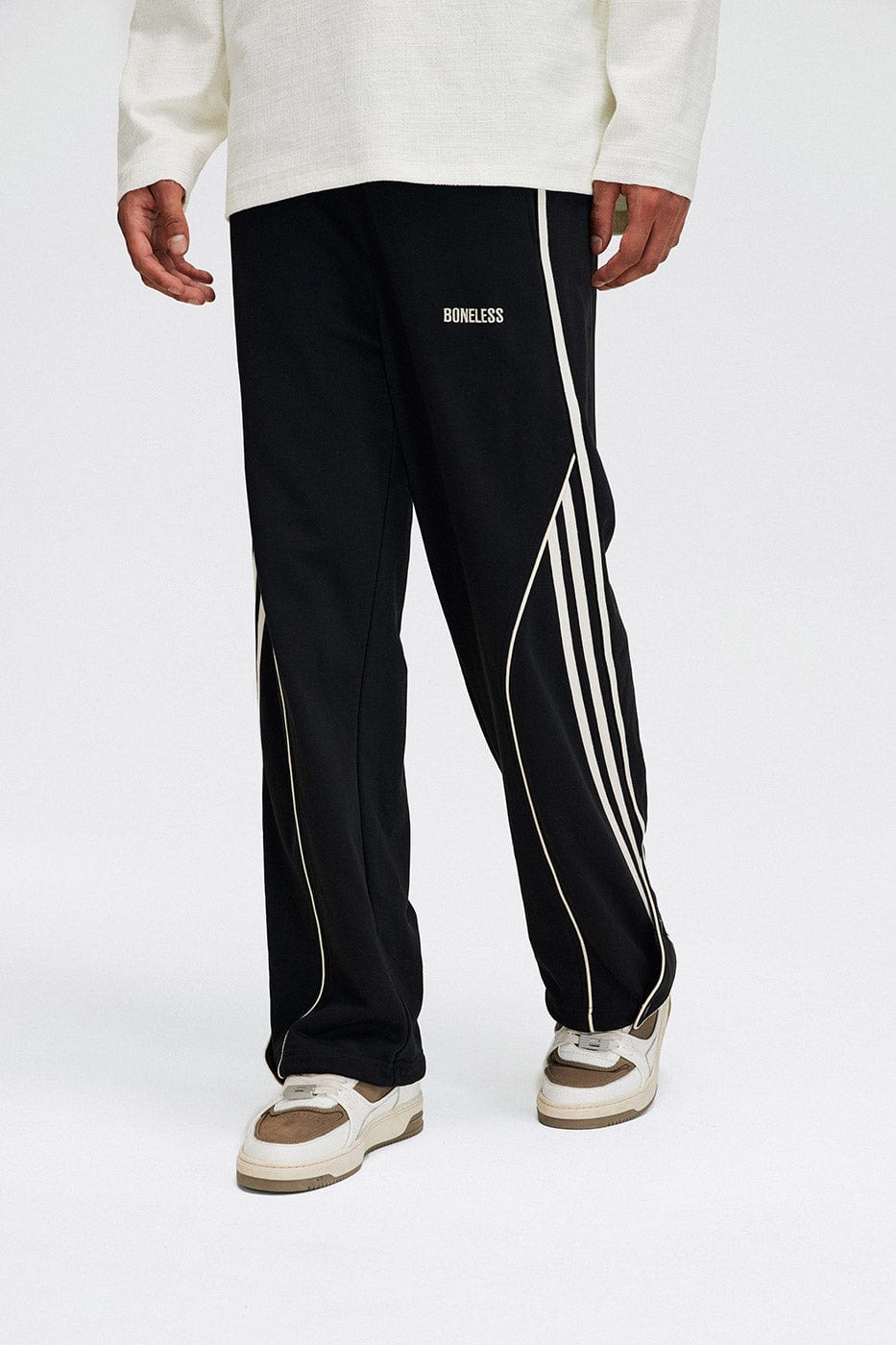 BONELESS Drawstring Stripes Sweatpants, premium urban and streetwear designers apparel on PROJECTISR.com, BONELESS