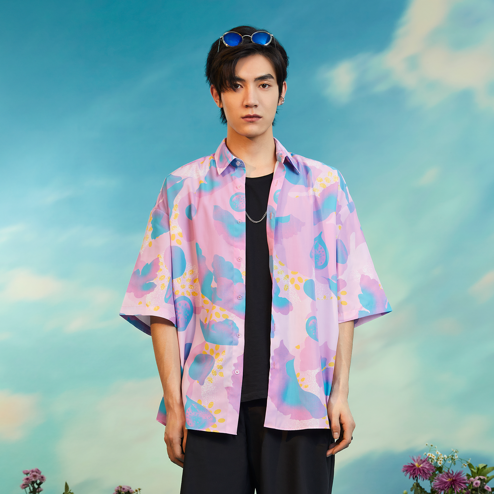 MASH UP ASIA Fig Graphic Half Shirt, premium urban and streetwear designers apparel on PROJECTISR.com, MASH UP ASIA