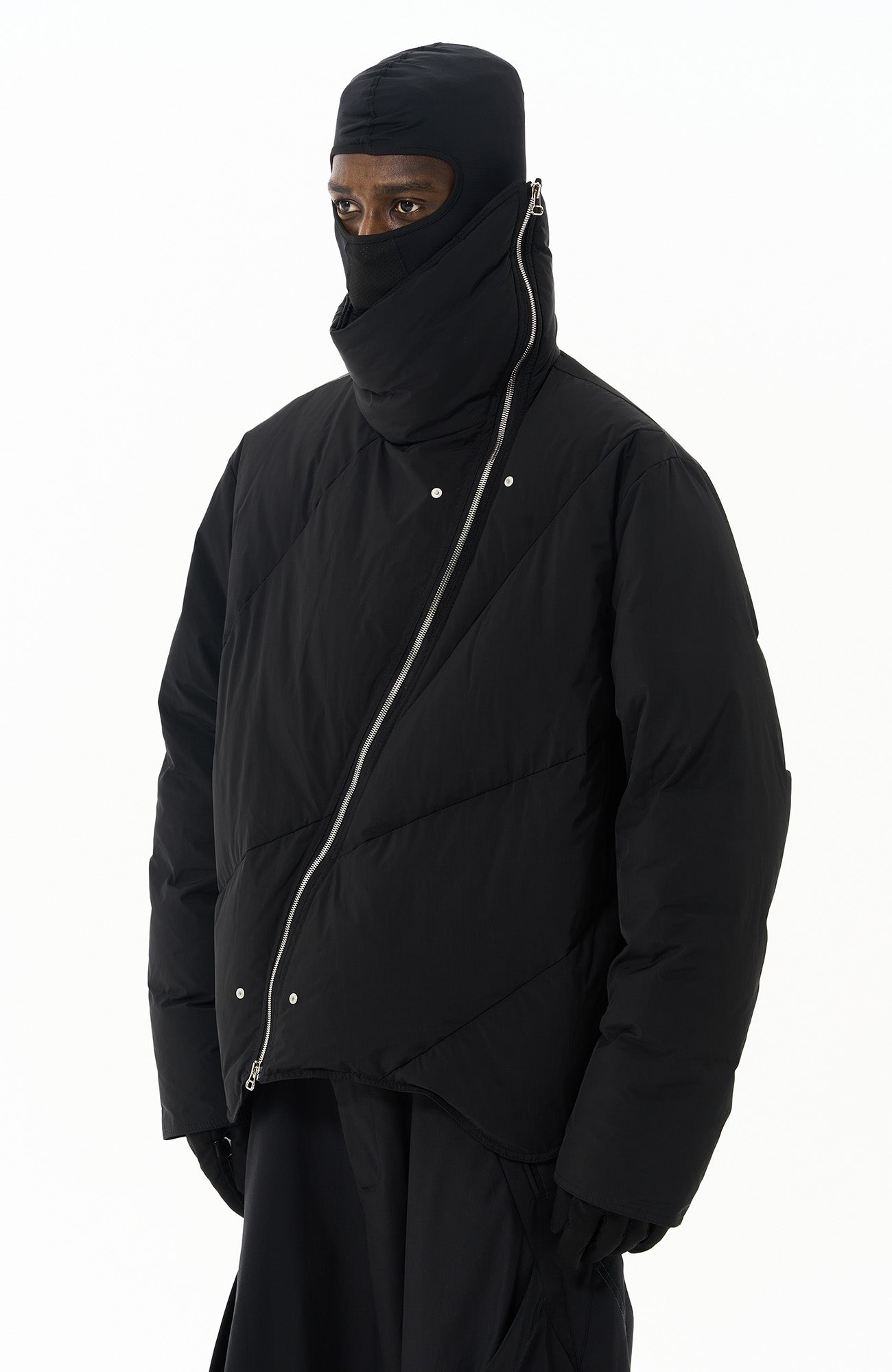 7440 37 1 Asymmetrical Zip High Neck Jacket, premium urban and streetwear designers apparel on PROJECTISR.com, 7440 37 1