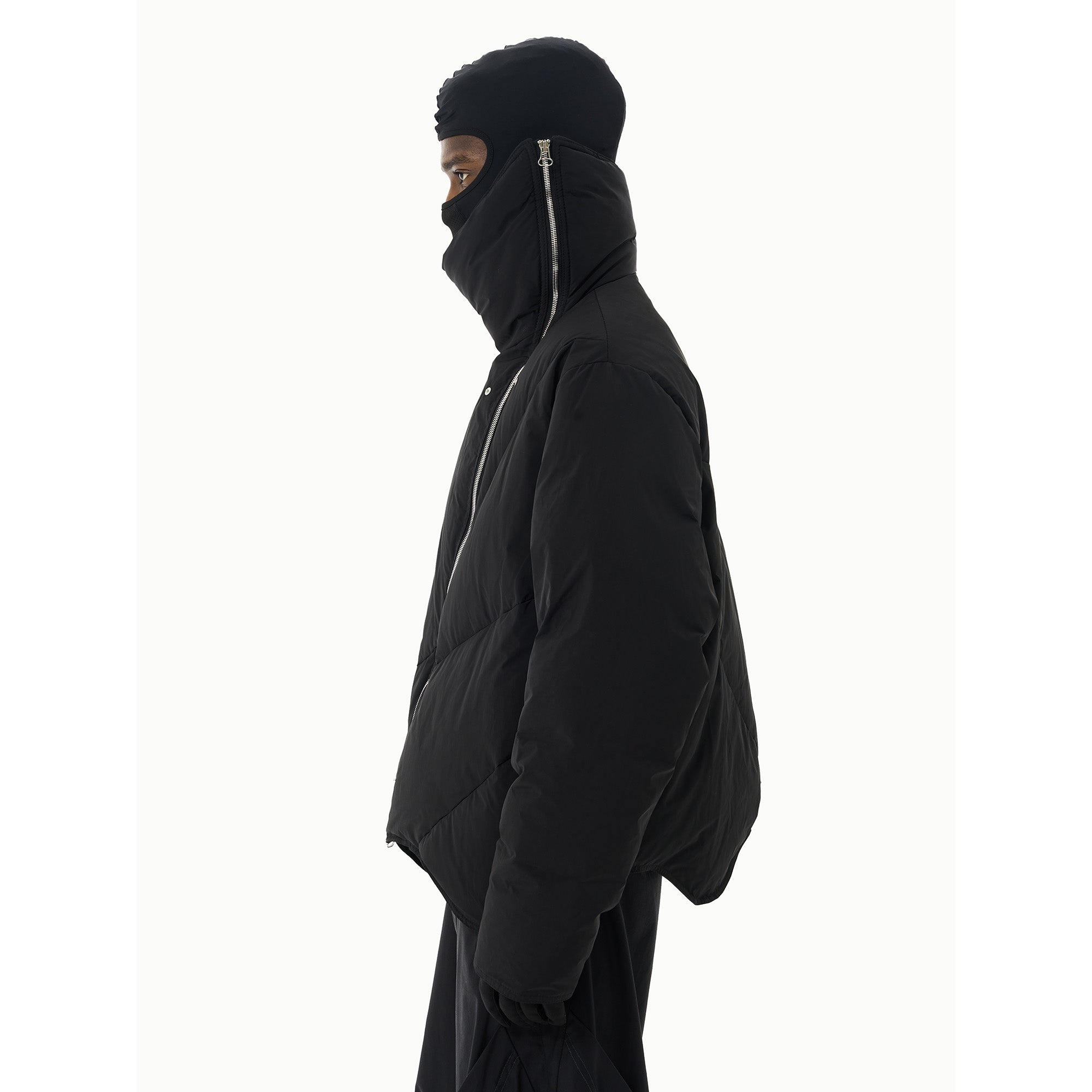 7440 37 1 Asymmetrical Zip High Neck Jacket
