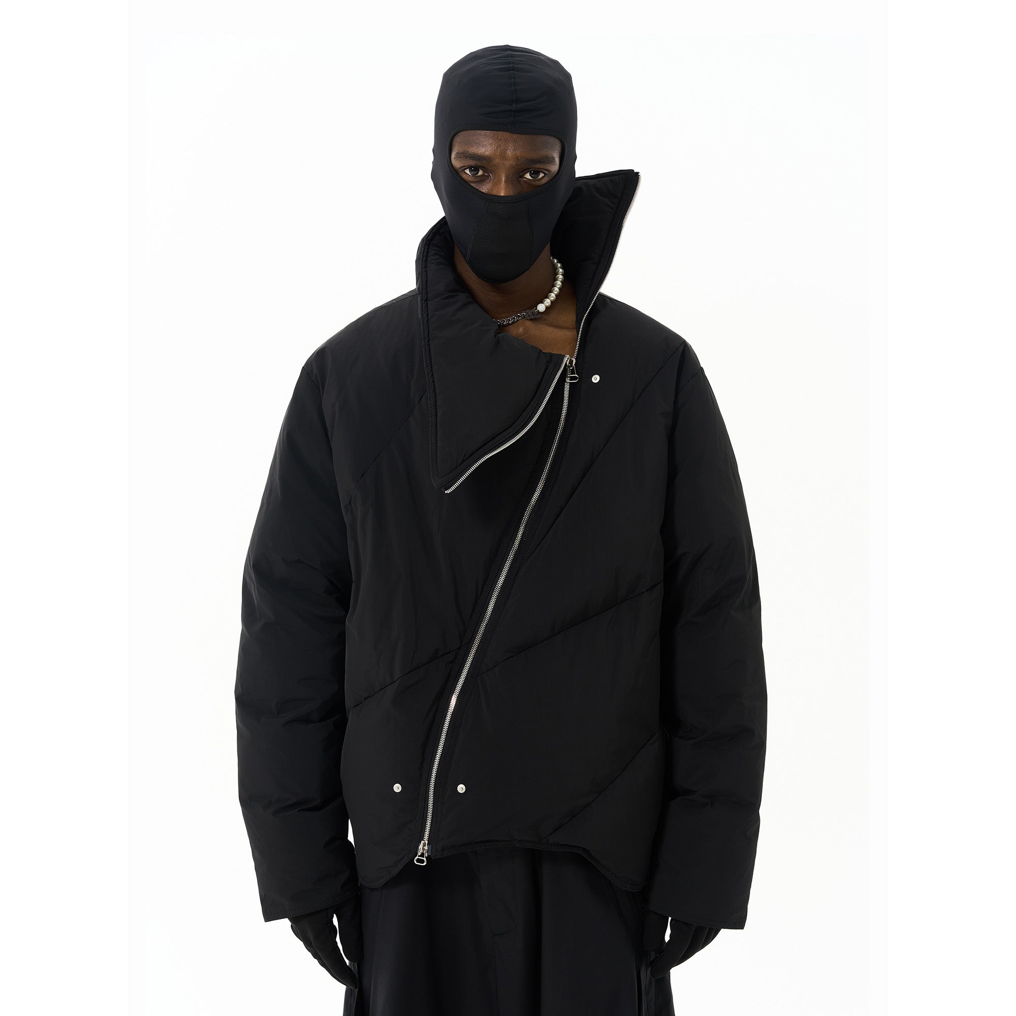 7440 37 1 Asymmetrical Zip High Neck Jacket, premium urban and streetwear designers apparel on PROJECTISR.com, 7440 37 1