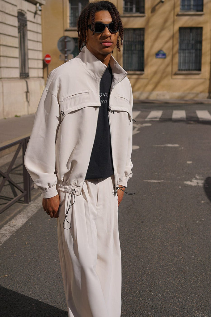 SOURPLUM Zipper Paneled Detachable Oversized Jacket, premium urban and streetwear designers apparel on PROJECTISR.com, SOURPLUM