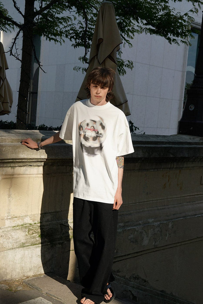 SOURPLUM Freedom Slogan T-Shirt, premium urban and streetwear designers apparel on PROJECTISR.com, SOURPLUM