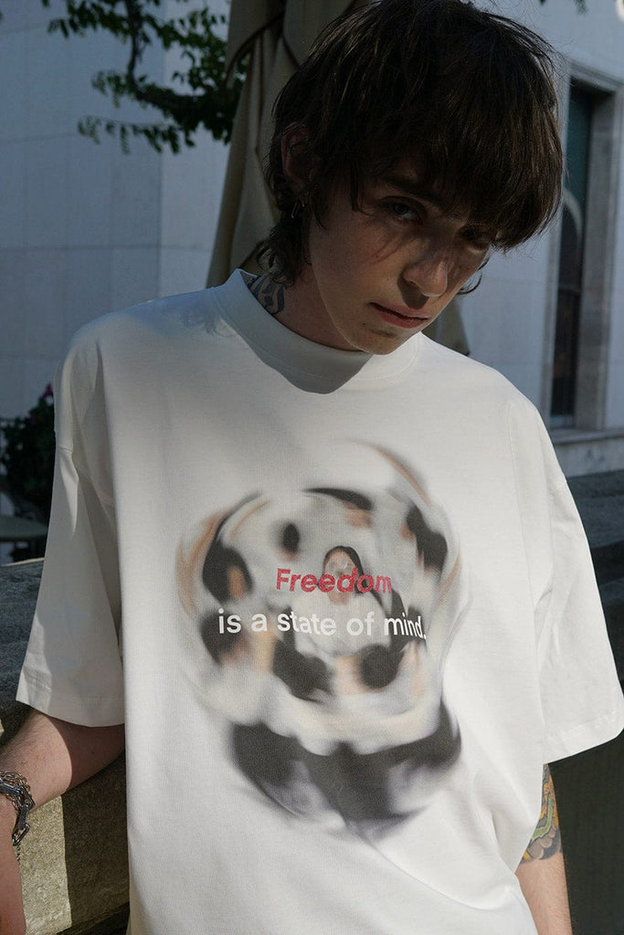 SOURPLUM Freedom Slogan T-Shirt, premium urban and streetwear designers apparel on PROJECTISR.com, SOURPLUM