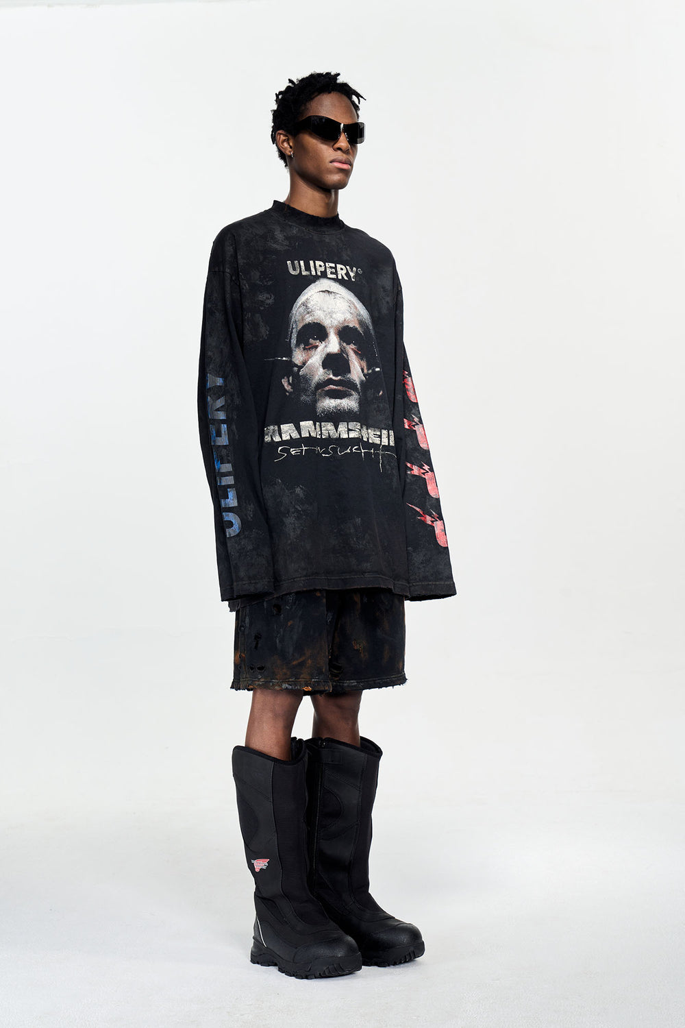 T-shirt Manches Longues VETEMENTS AW18 - Motif Trompe-l'œil Rammstein - Taille XS - Occasion Parfait état