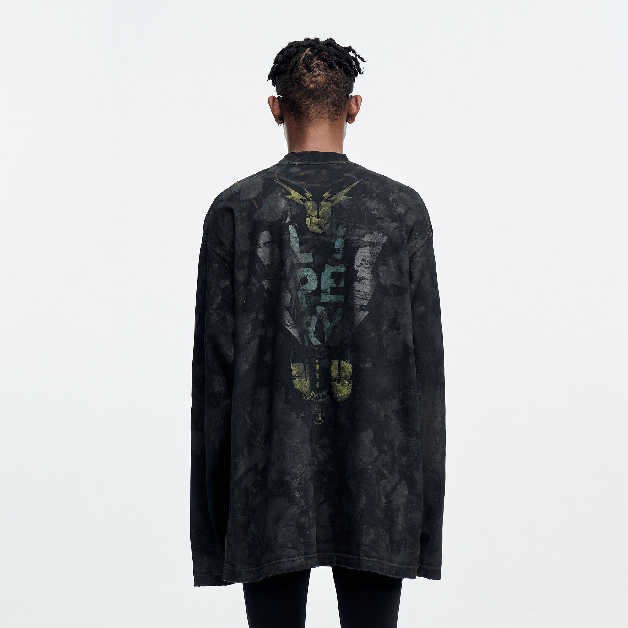 ULIPERY Rammstein Forehead Spike Long Sleeve Tee