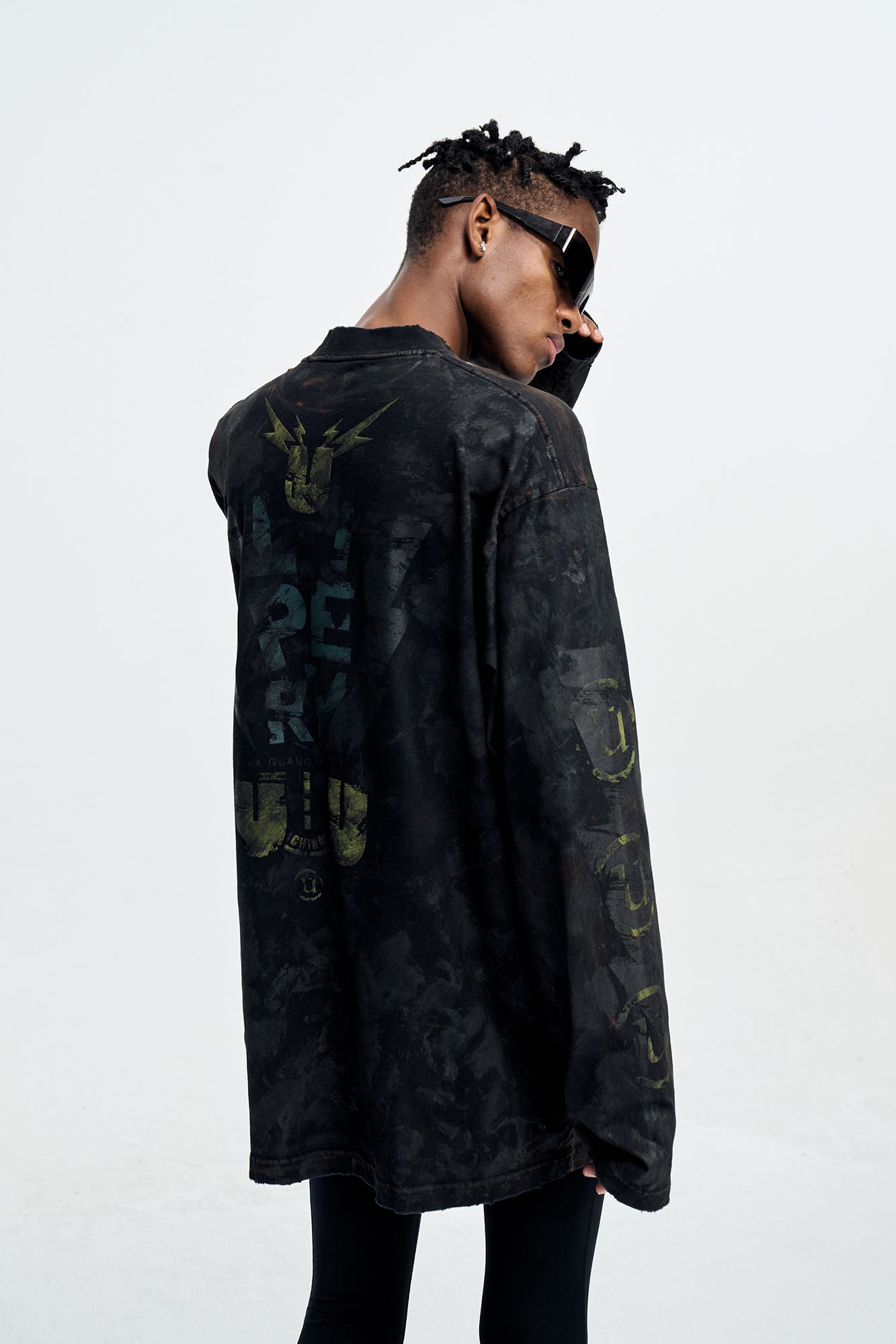 ULIPERY Rammstein Forehead Spike Long Sleeve Tee