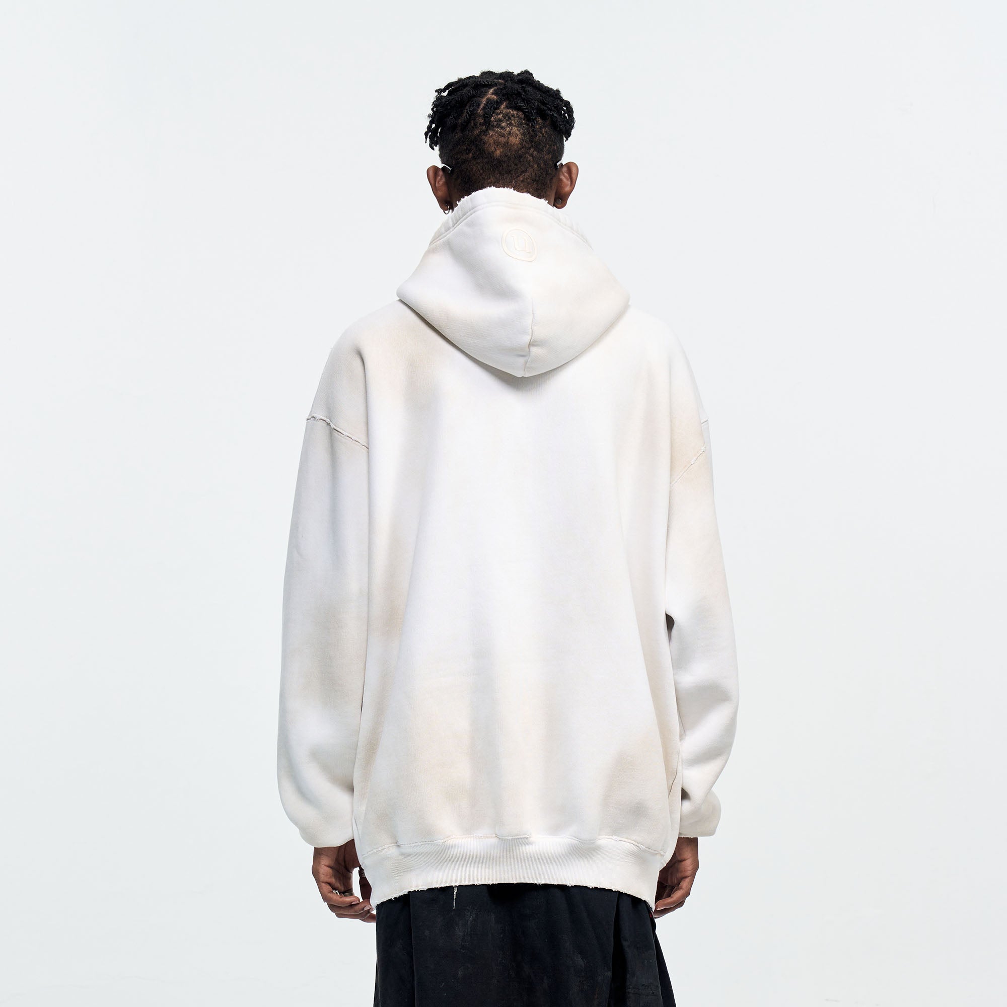 ULIPERY Dirty Fit Frayed Heavyweight Oversized Hoodie