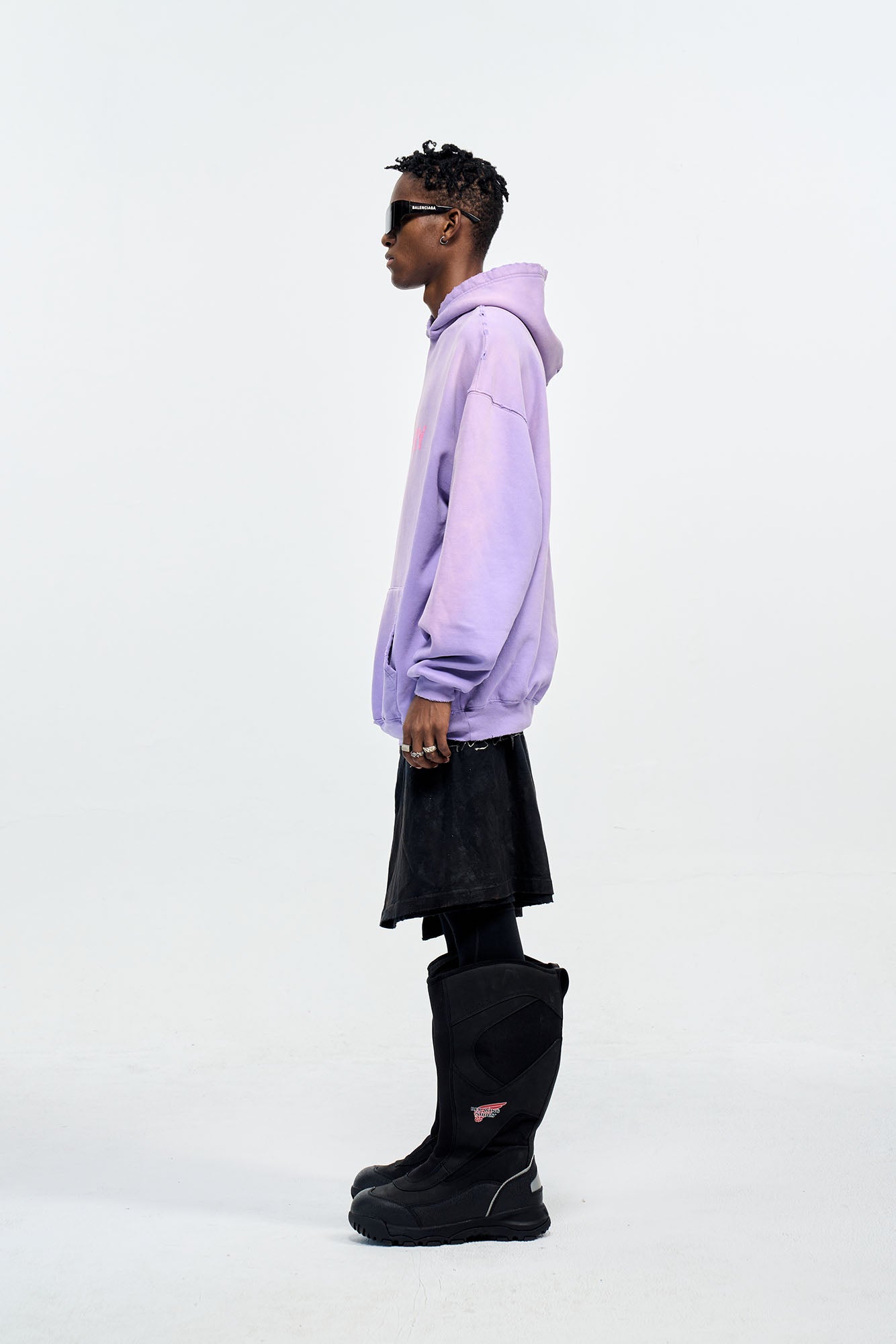 ULIPERY Distressed Gradient Oversized Hoodie Purple, premium urban and streetwear designers apparel on PROJECTISR.com, ULIPERY