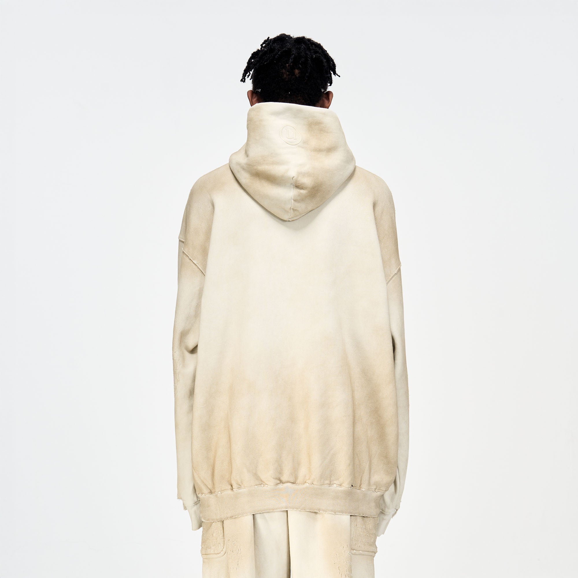 ULIPERY Dirty Fit Distressed Glow Oversized Hoodie