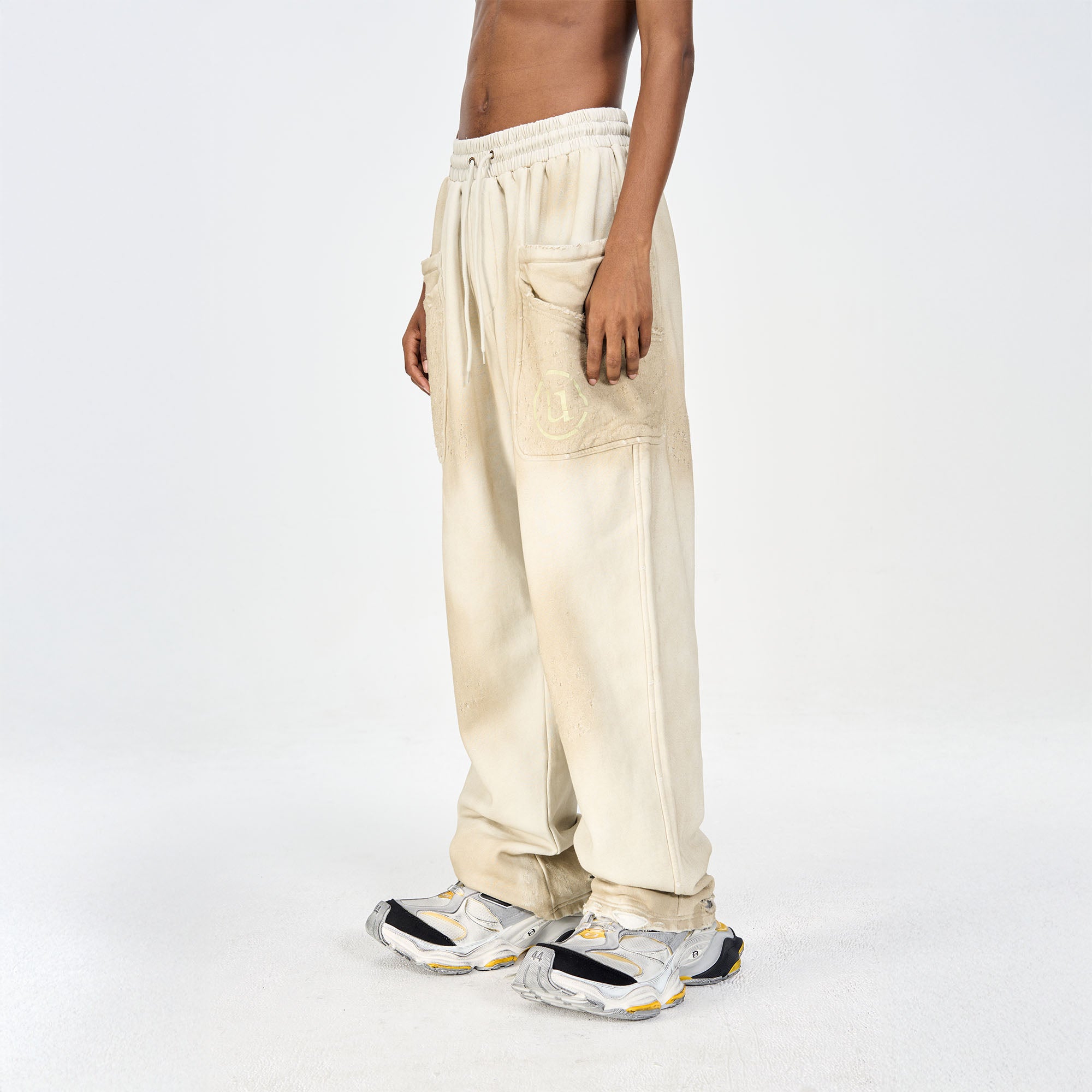 ULIPERY Dirty Fit Distressed Glow Sweatpants