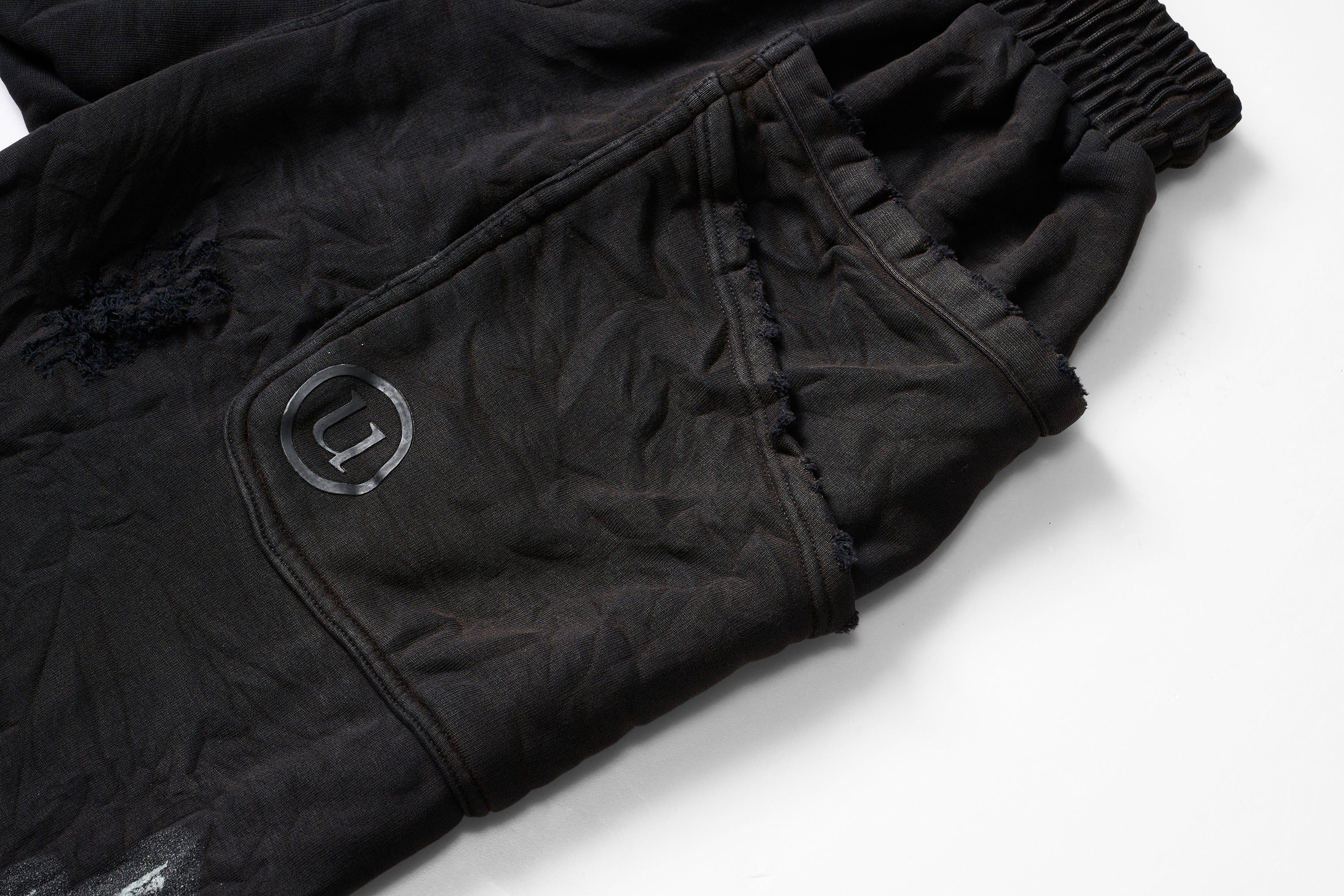 ULIPERY Distressed Glow Crinkled Sweatpants